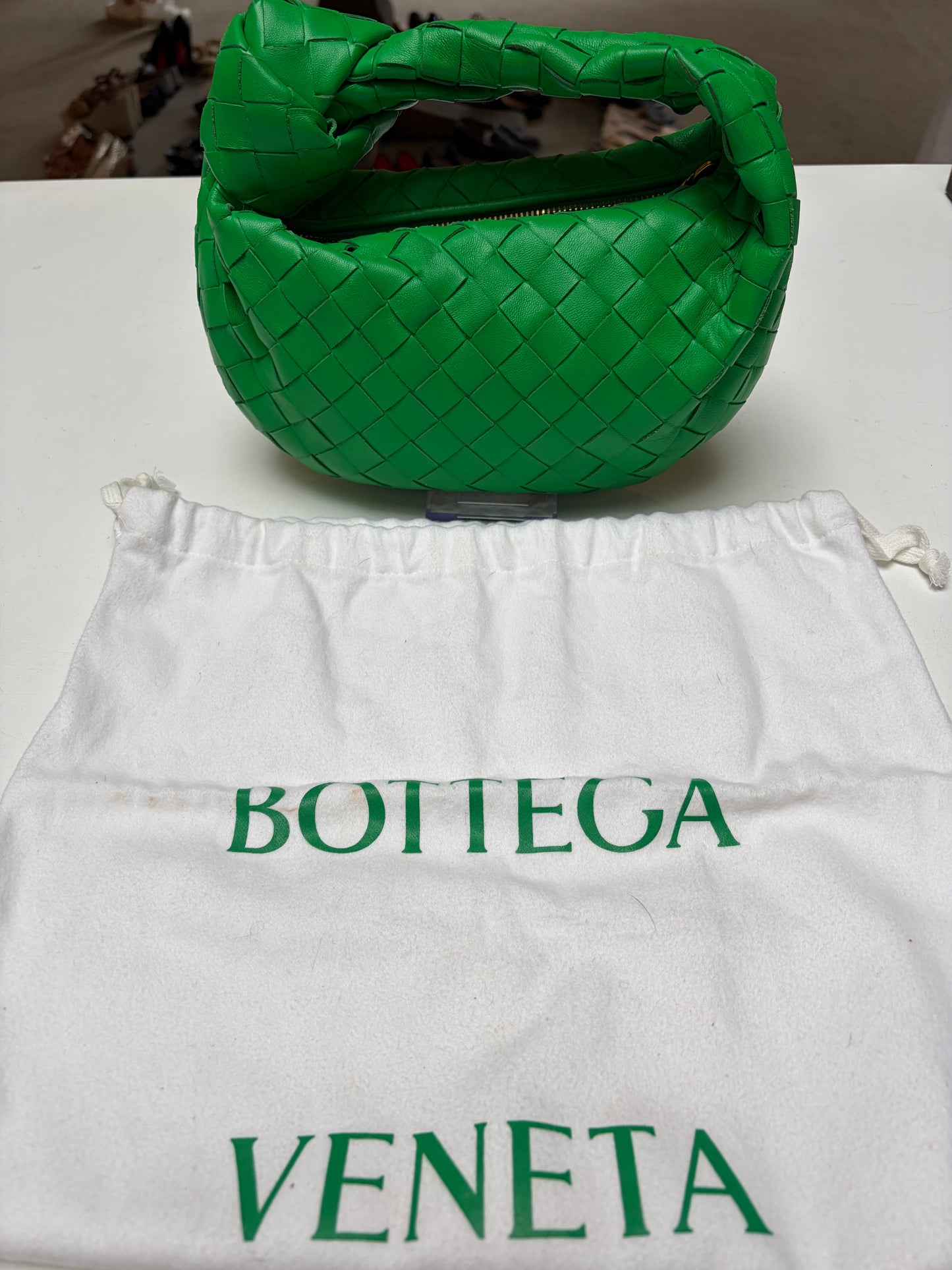 Bottega Veneta Mini Jodie Parakeet Green