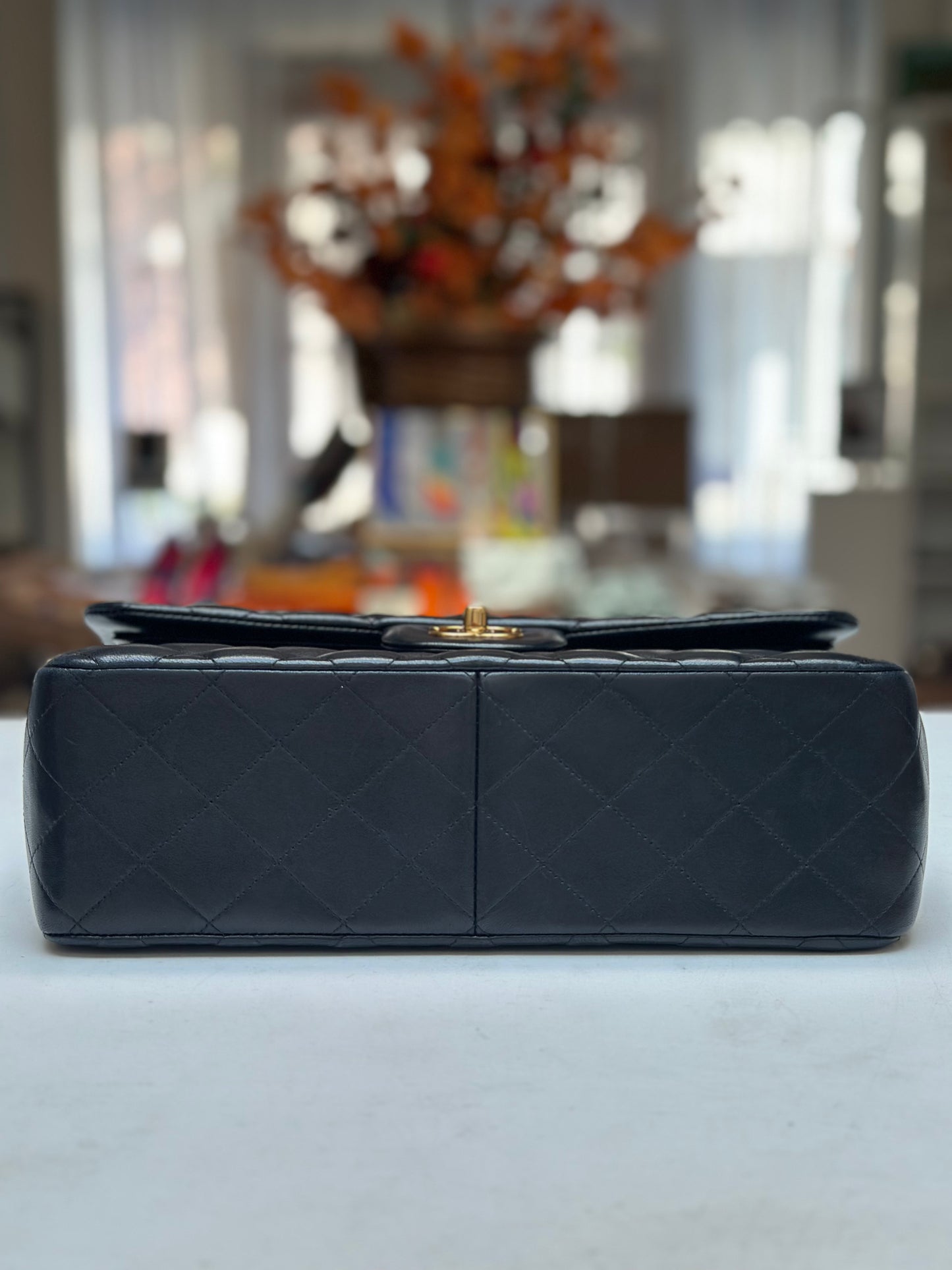 Chanel Classic Double Flap Jumbo, Lambskin Leather Black