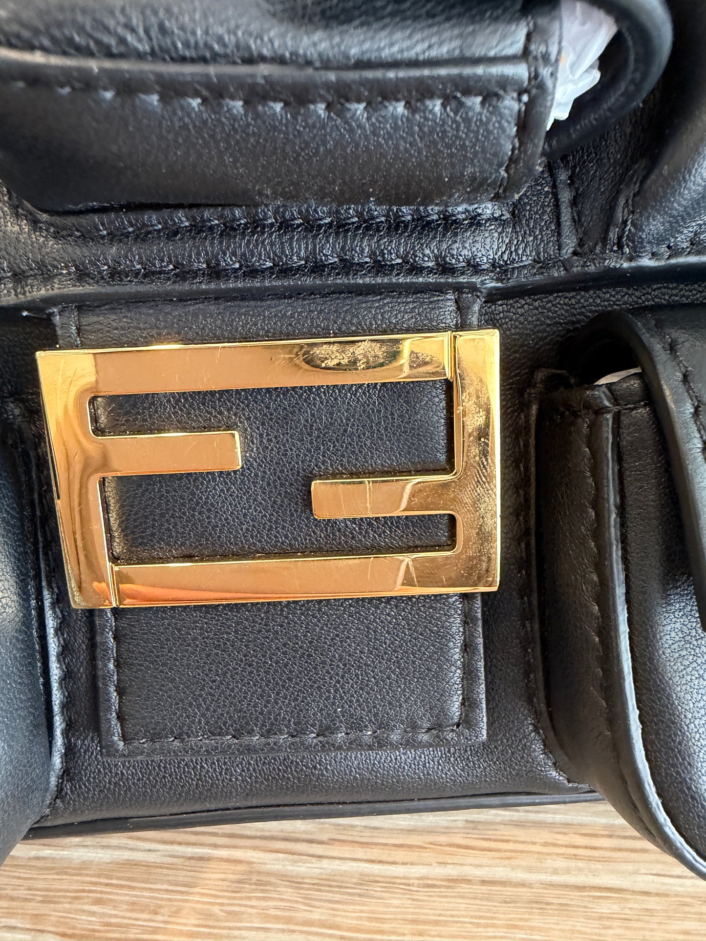 Fendi Baguette Cargo Multi-Pocket Black Leather