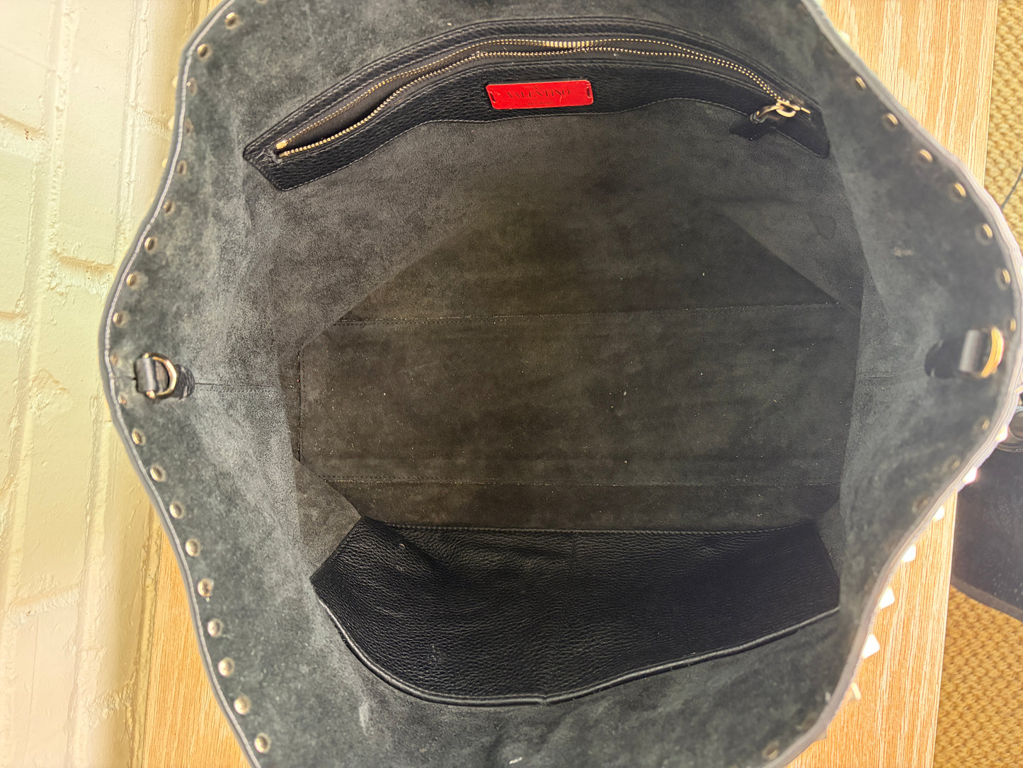 Valentino Garavani Rockstud Black Tote Large
