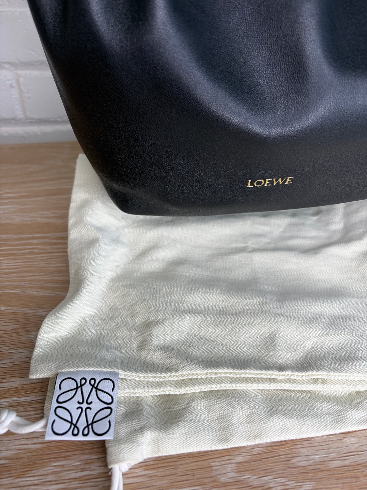 Loewe Squeeze Small Shoulder Bag Black Nappa Lambskin Leather