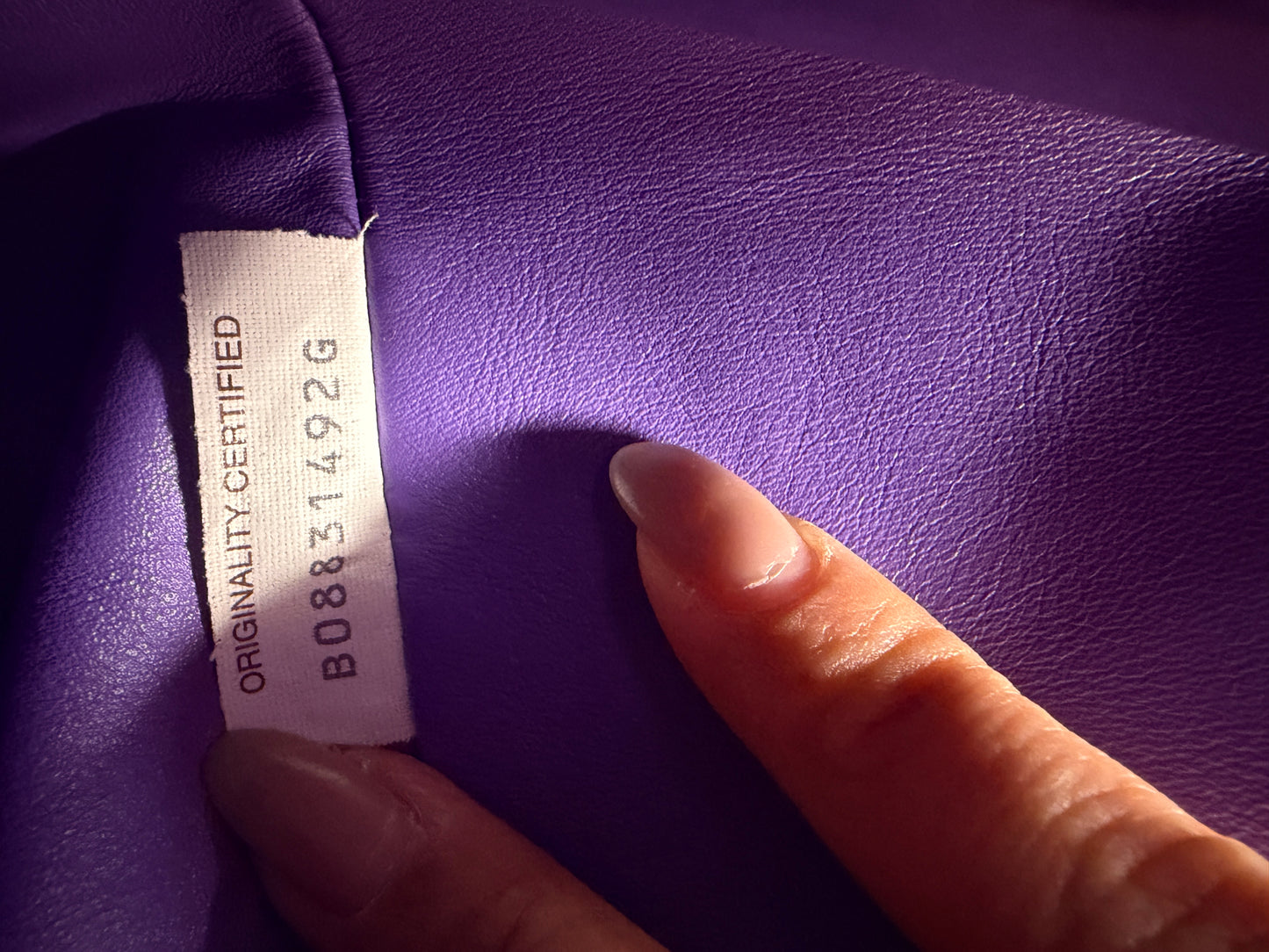 Bottega Veneta The Pouch Oversized Clutch Purple Smooth Butter Calf