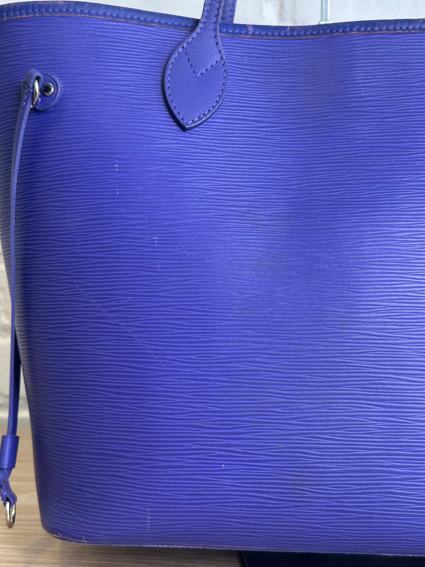Louis Vuitton MM Neverfull Blue/Purple Epi Leather