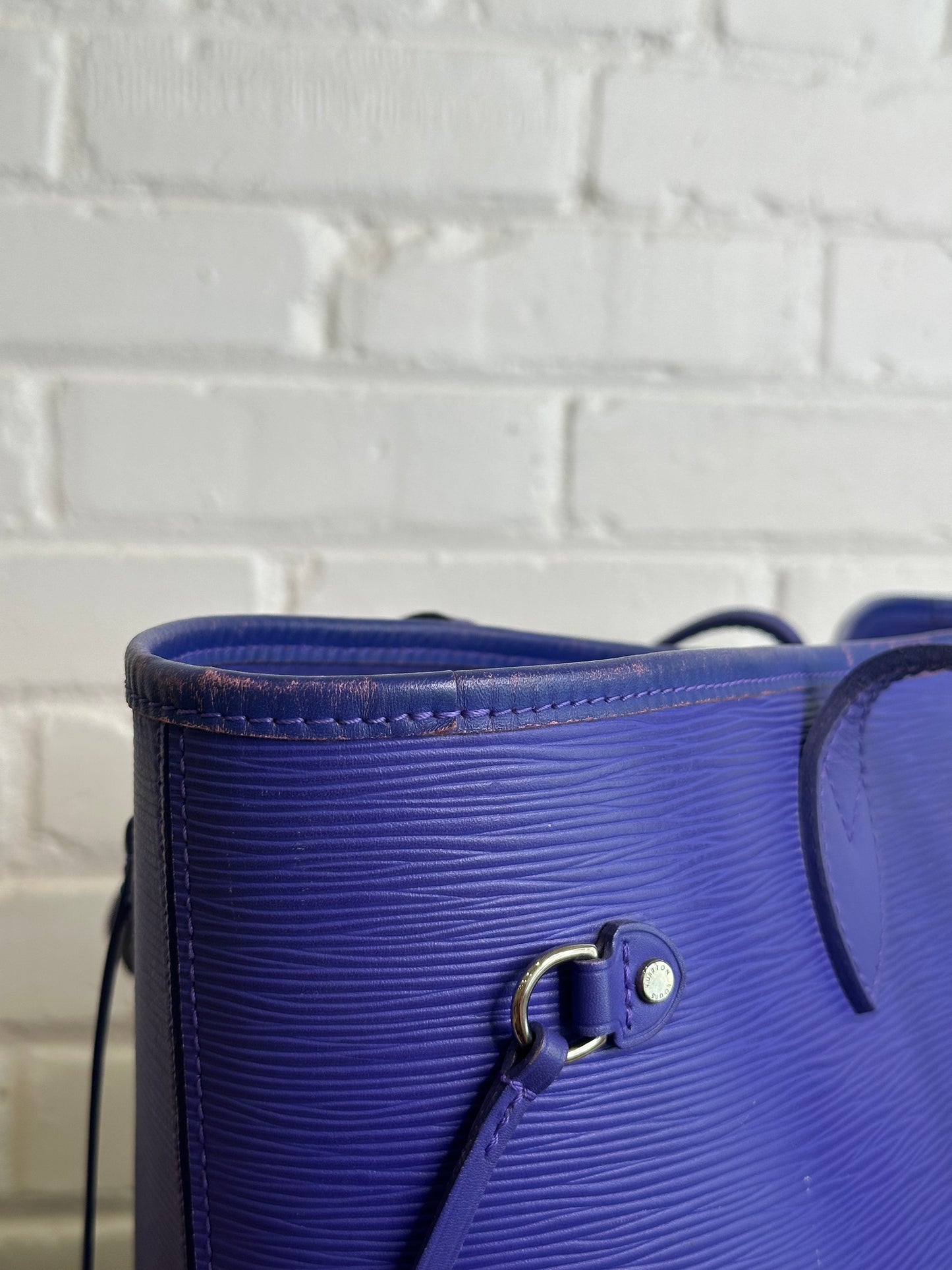 Louis Vuitton MM Neverfull Blue/Purple Epi Leather