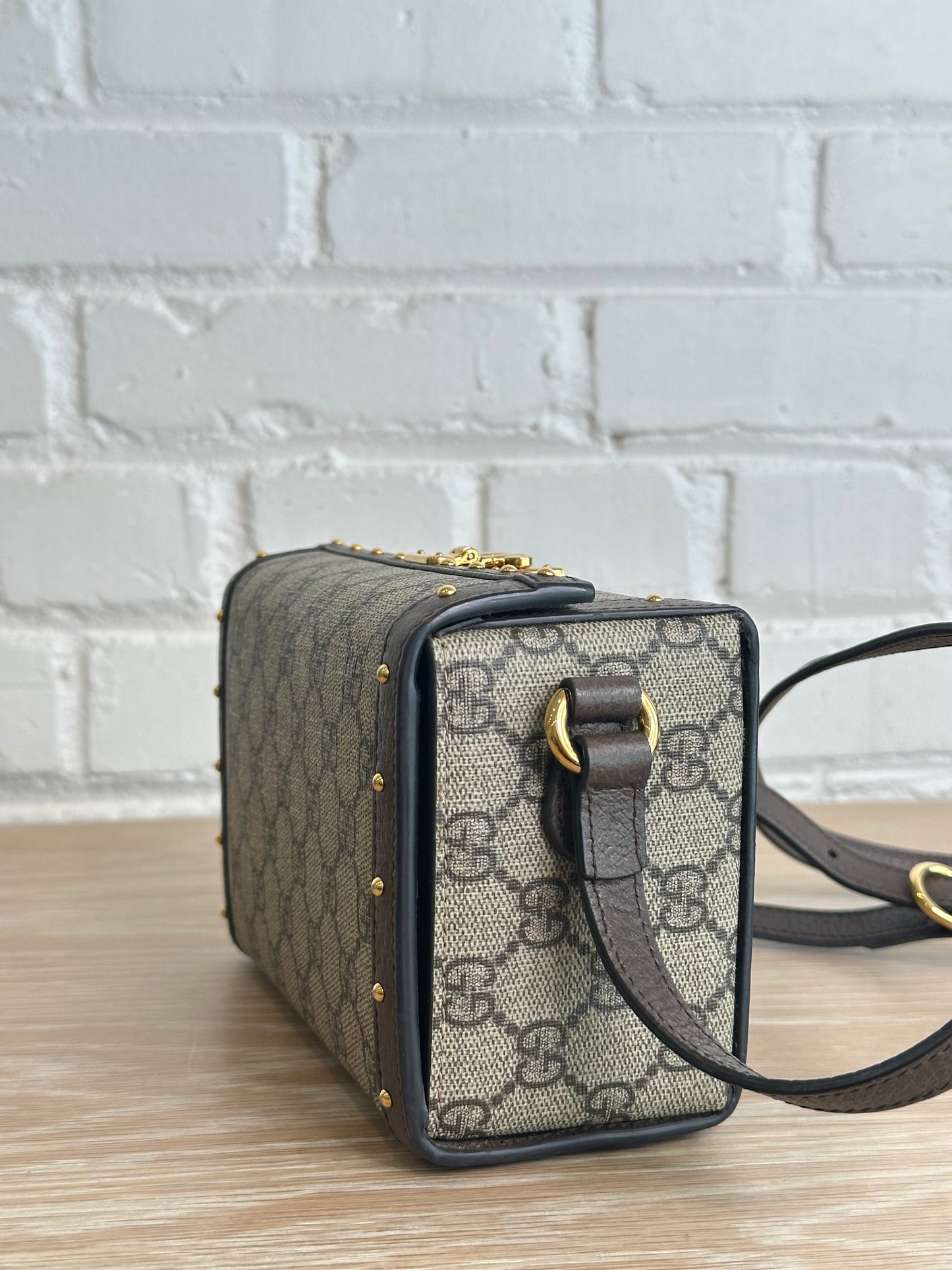 Gucci GG Supreme Monogram Mini Trunk Shoulder Bag