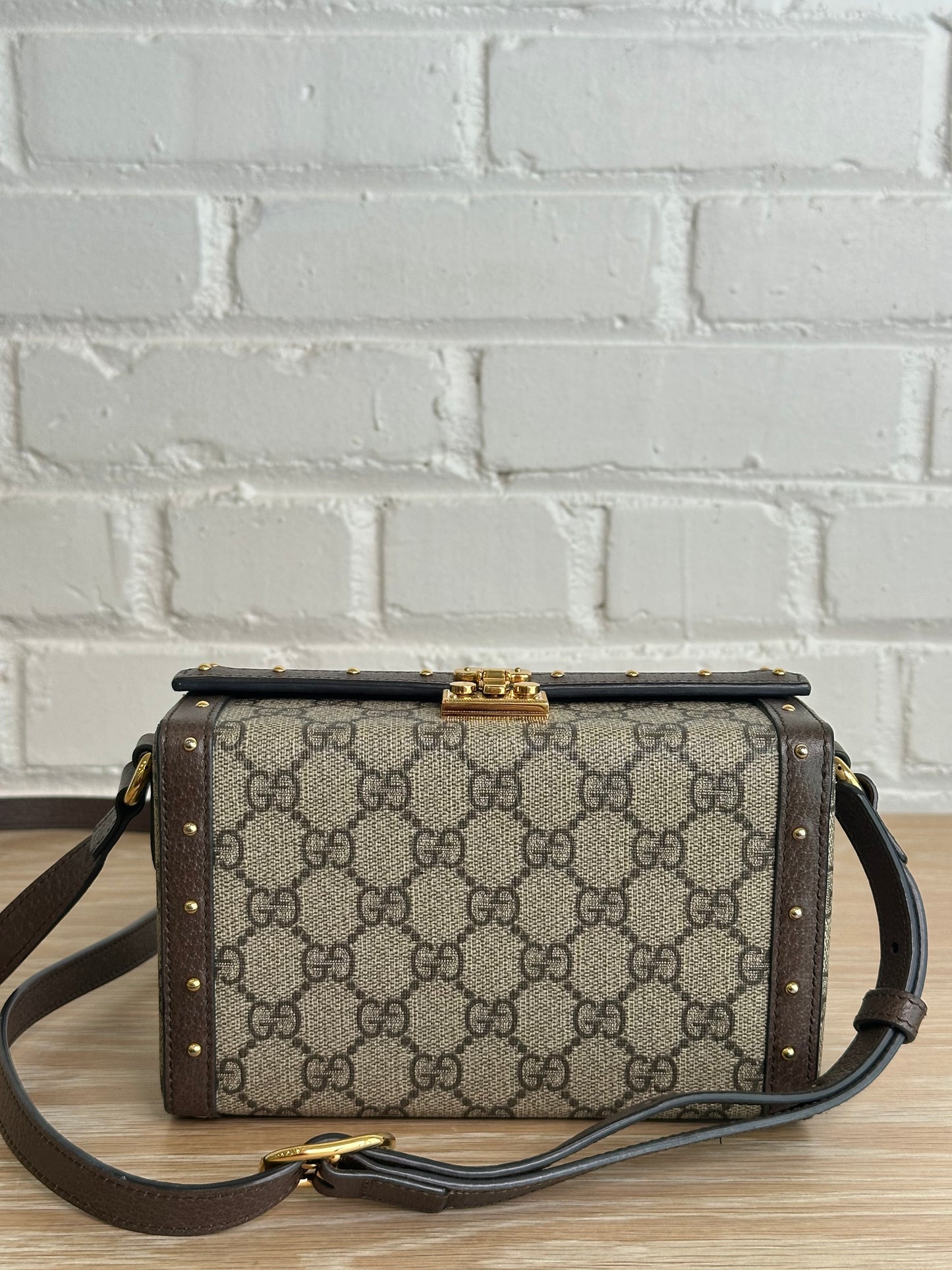 Gucci GG Supreme Monogram Mini Trunk Shoulder Bag