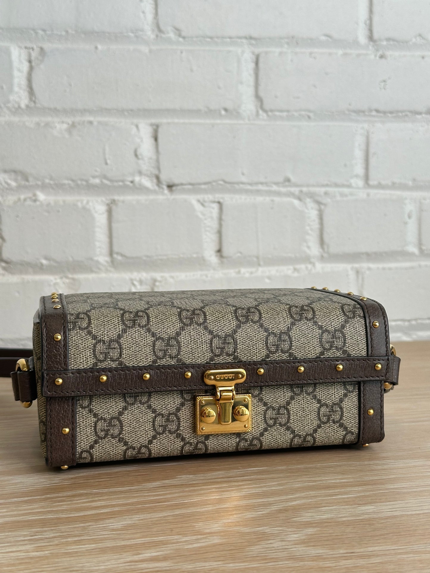 Gucci GG Supreme Monogram Mini Trunk Shoulder Bag