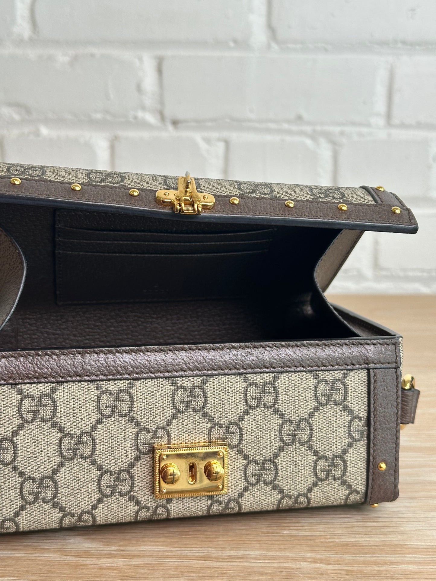 Gucci GG Supreme Monogram Mini Trunk Shoulder Bag