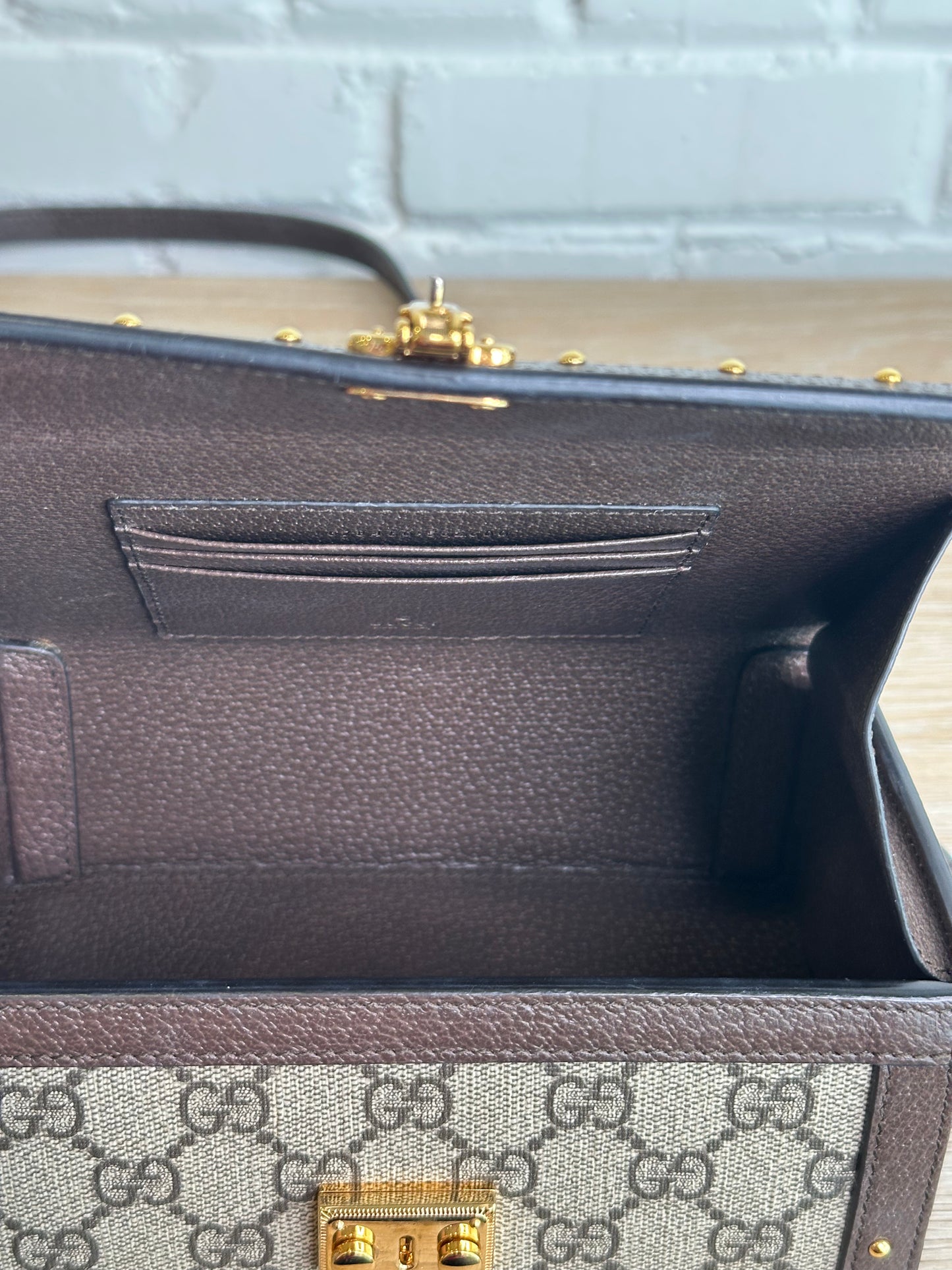 Gucci GG Supreme Monogram Mini Trunk Shoulder Bag