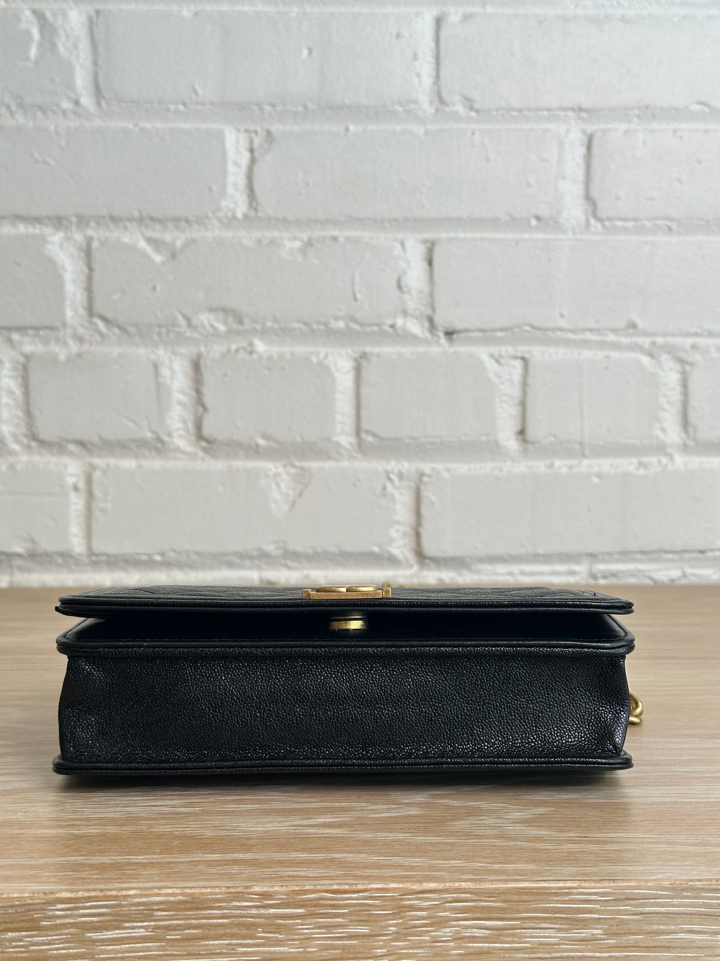 Chanel Boy Wallet on Chain Black Quilted Caviar