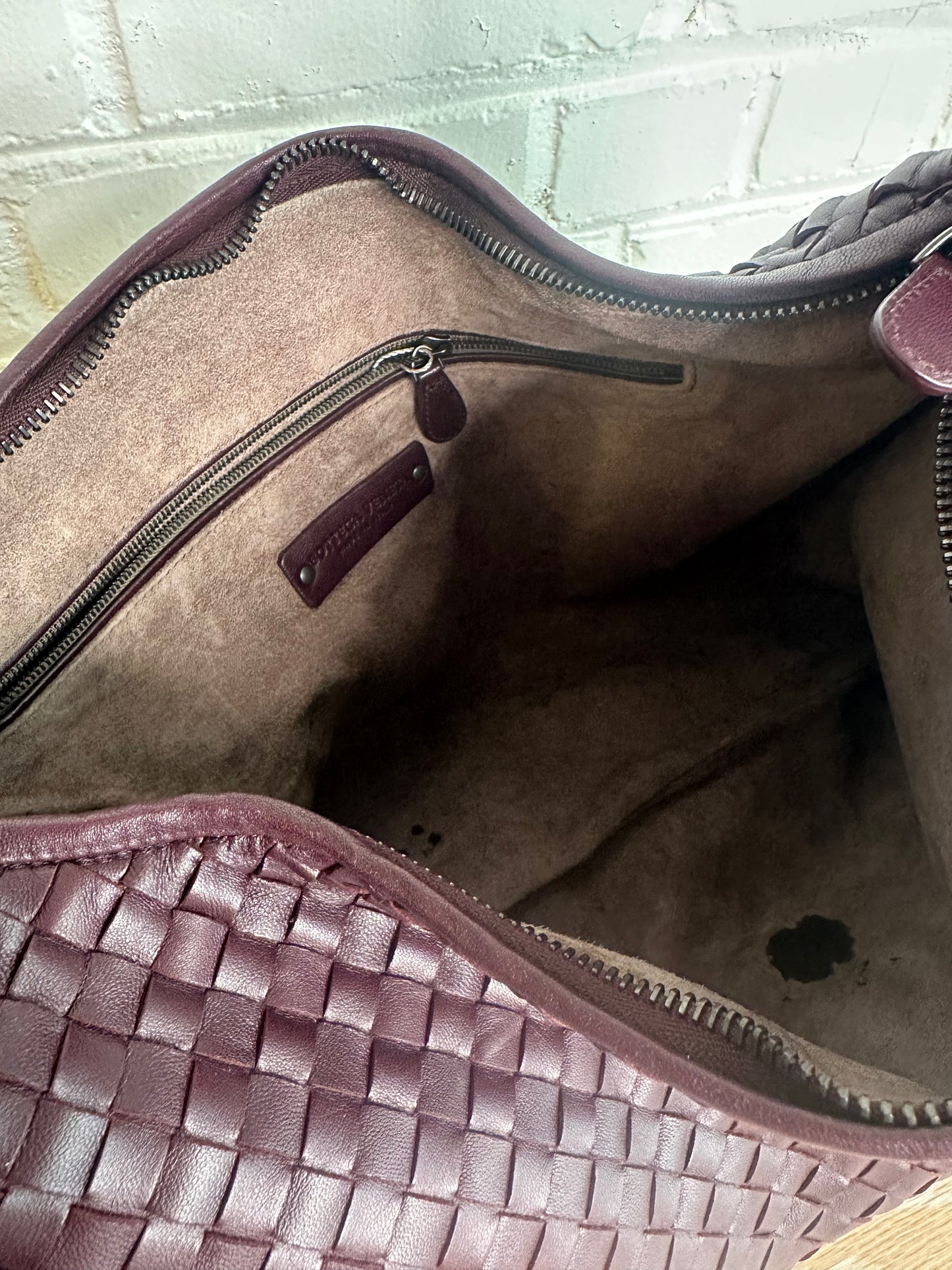 Bottega Veneta Intrecciato Deep Burgundy Hobo bag