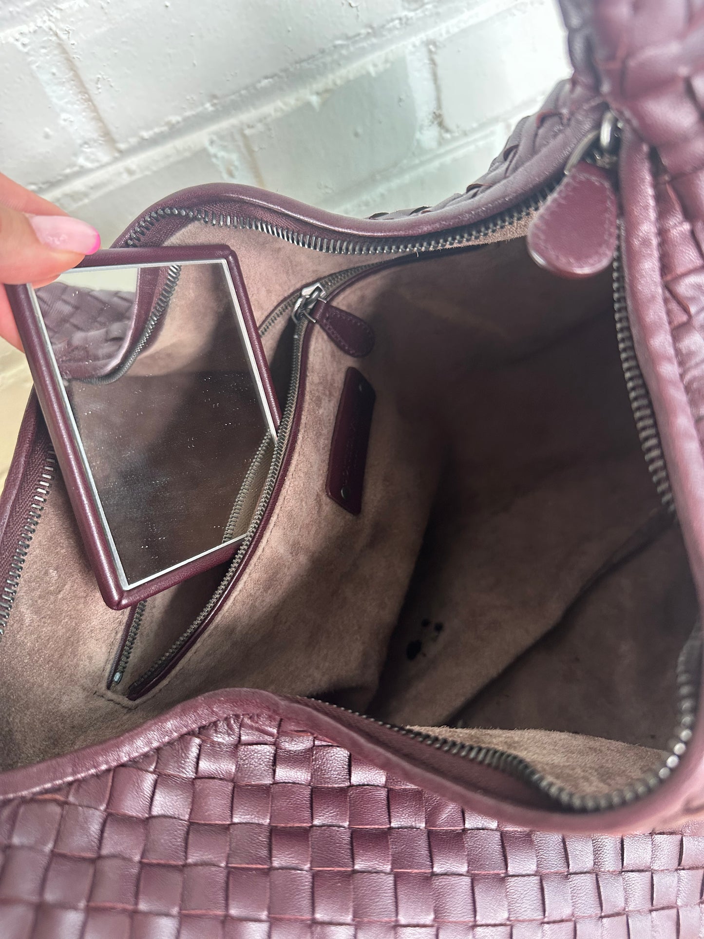 Bottega Veneta Intrecciato Deep Burgundy Hobo bag