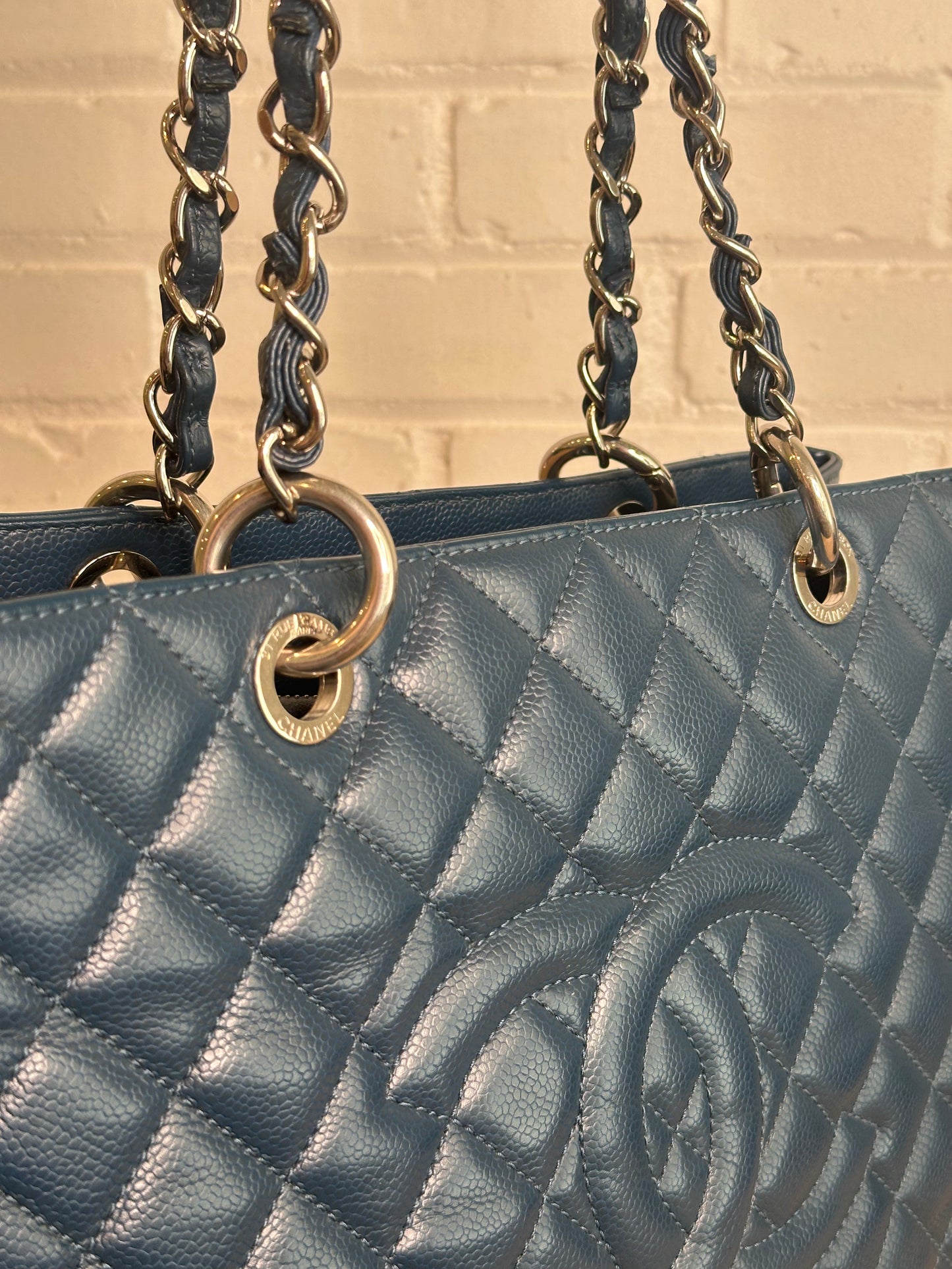 Chanel GST Blue Caviar Bag