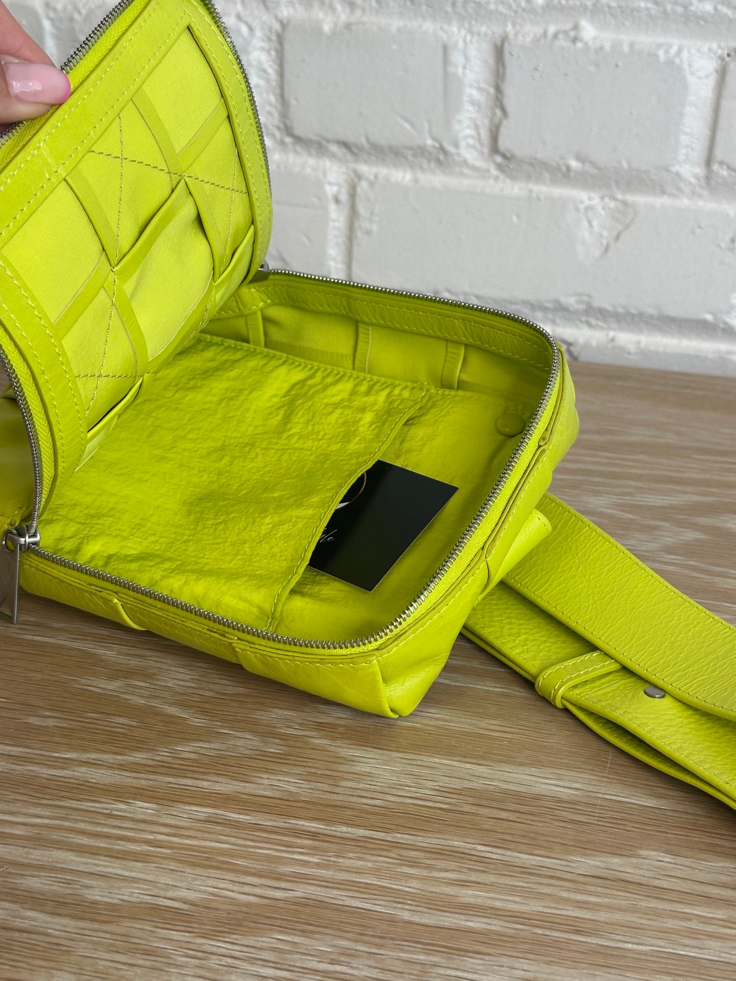 Bottega Veneta Cassette Sling Bag, Acid Kiwi