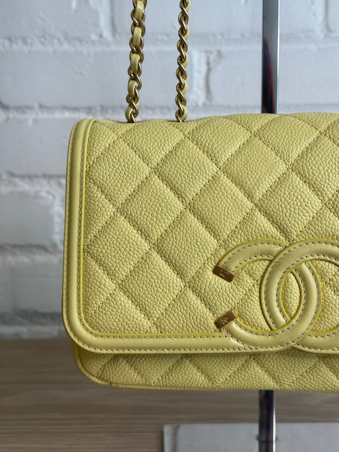 Chanel CC Filigree, Butter Yellow