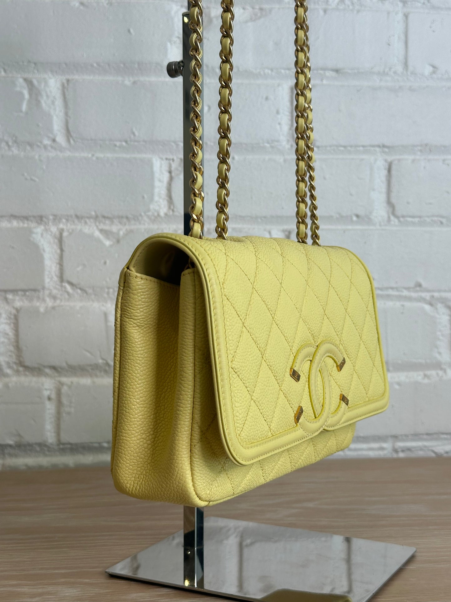 Chanel CC Filigree, Butter Yellow