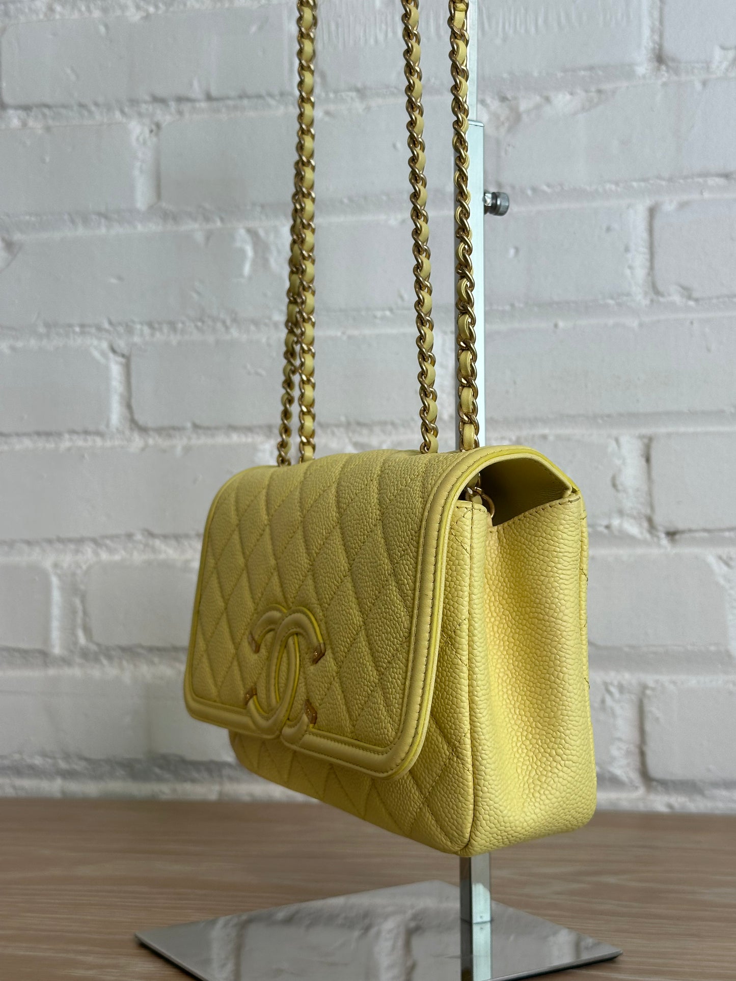 Chanel CC Filigree, Butter Yellow