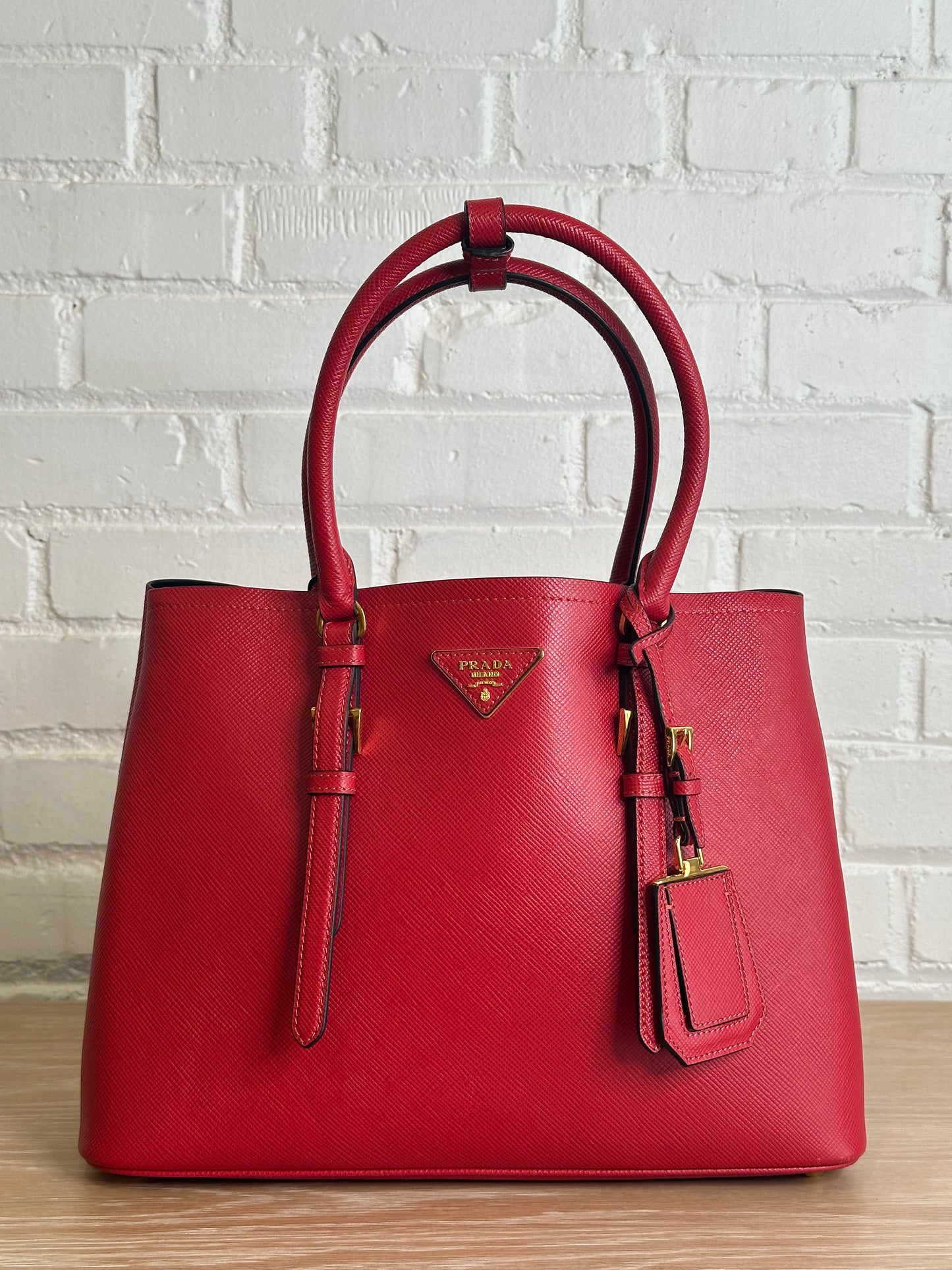 Prada Saffiano Tote, Red