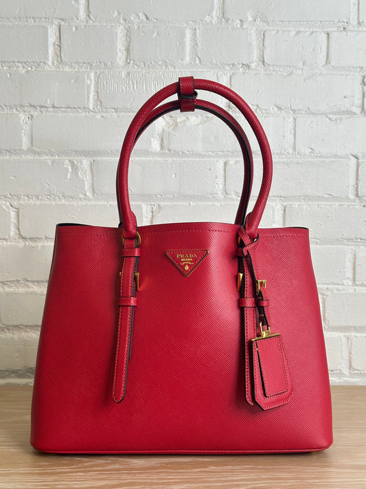 Prada Saffiano Tote, Red