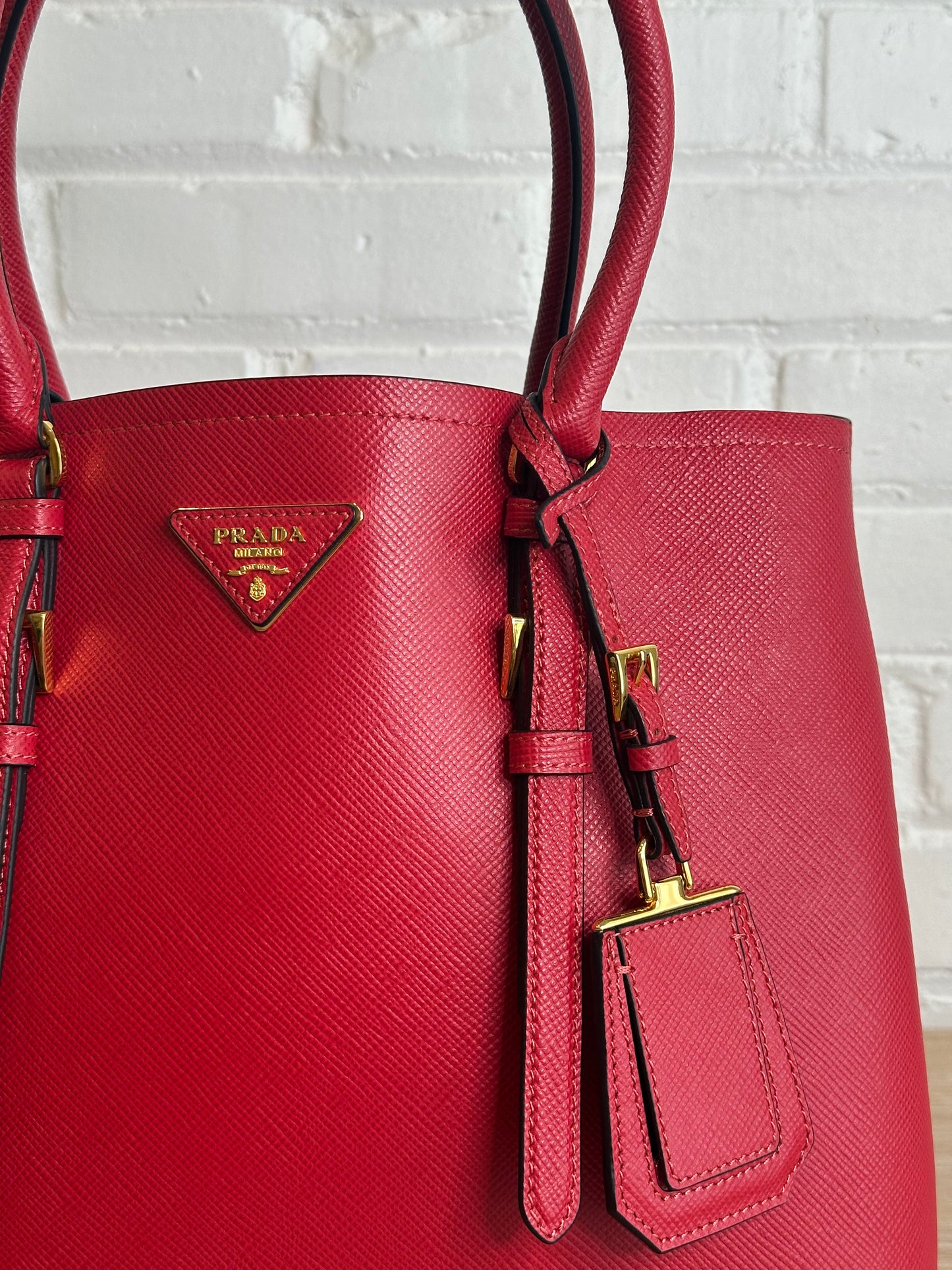 Prada Saffiano Tote, Red