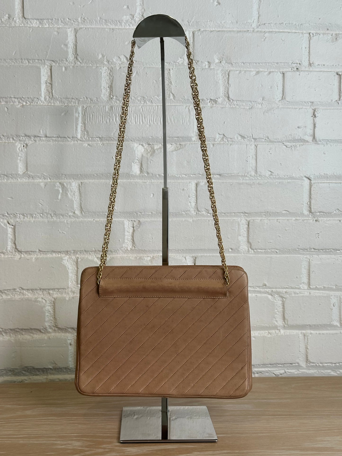 Chanel Vintage Diagonal Quilt Shoulder bag, calfskin