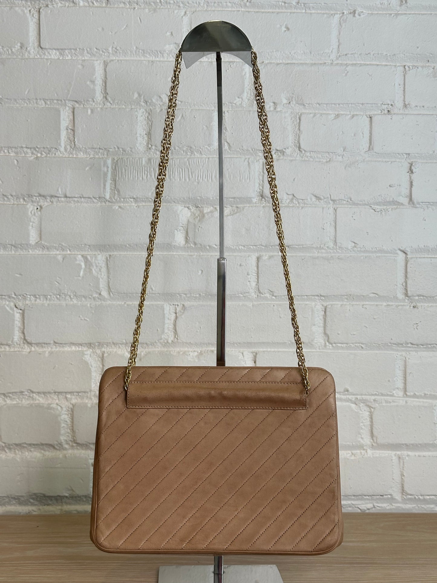 Chanel Vintage Diagonal Quilt Shoulder bag, calfskin
