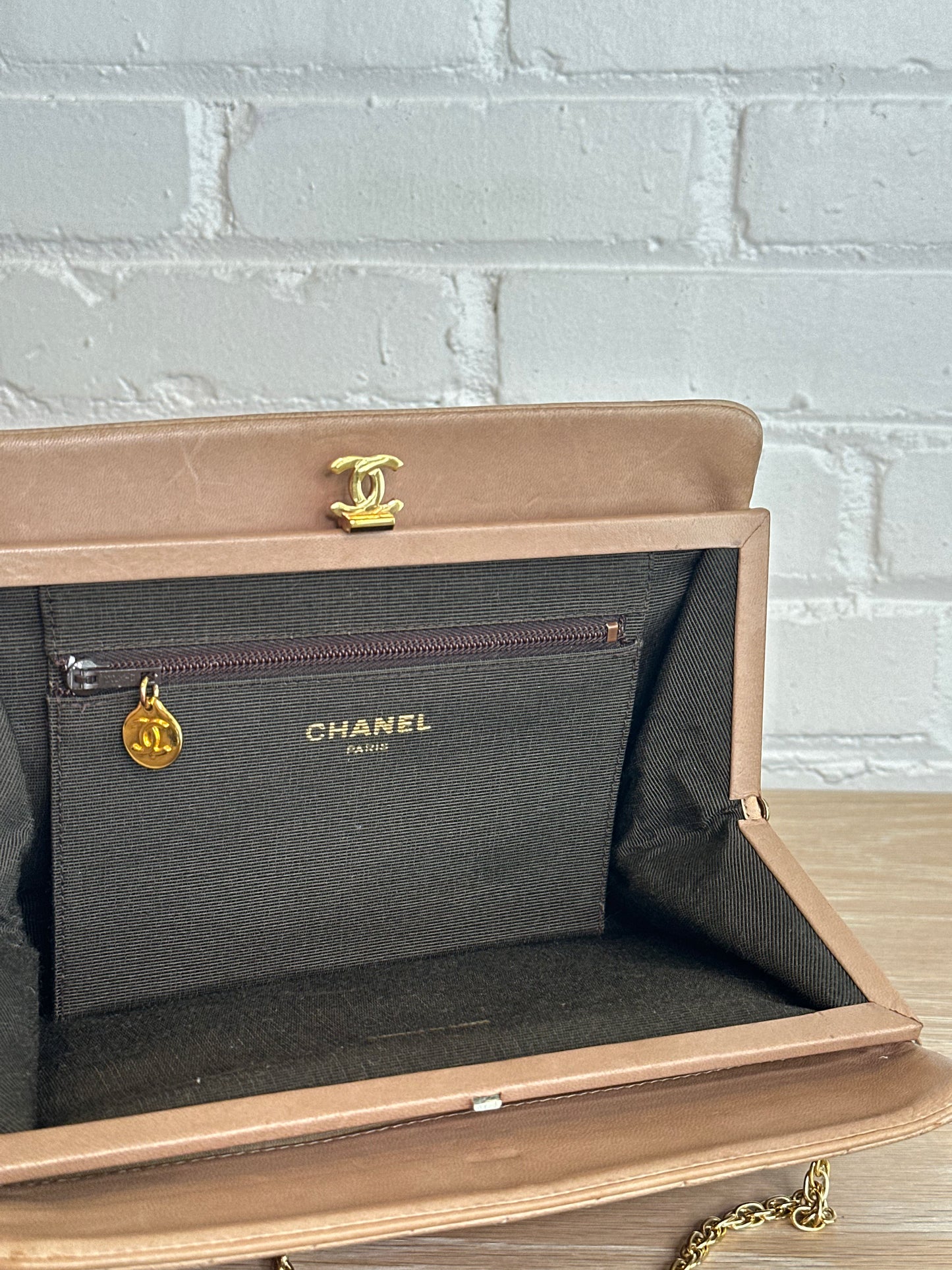 Chanel Vintage Diagonal Quilt Shoulder bag, calfskin