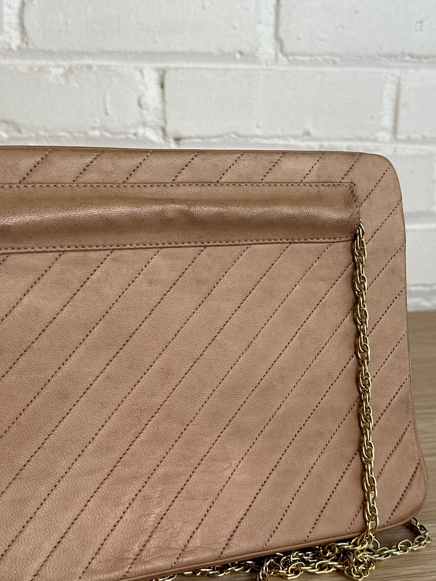 Chanel Vintage Diagonal Quilt Shoulder bag, calfskin