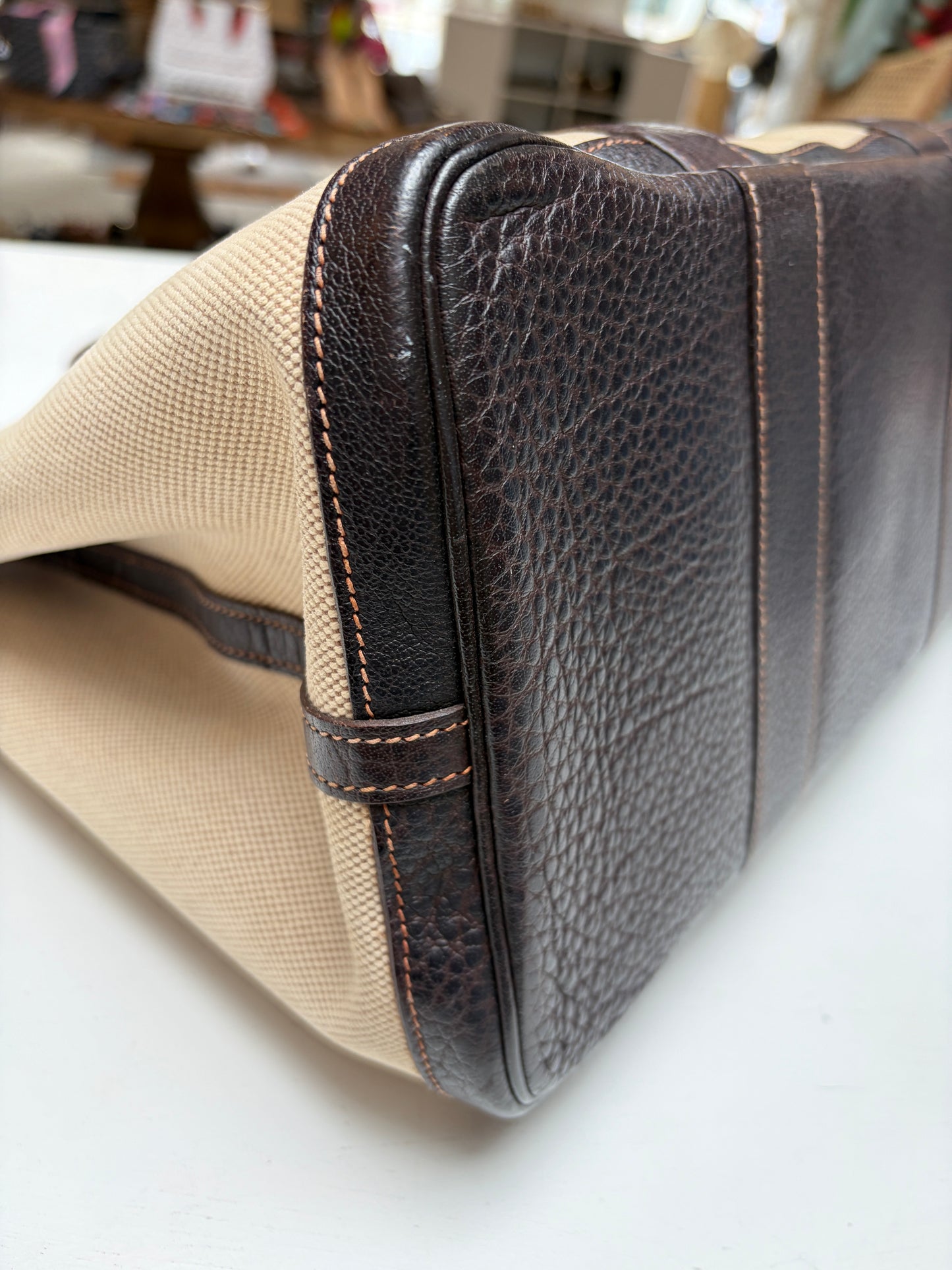 Hermes Garden Party 36 Beige Canvas