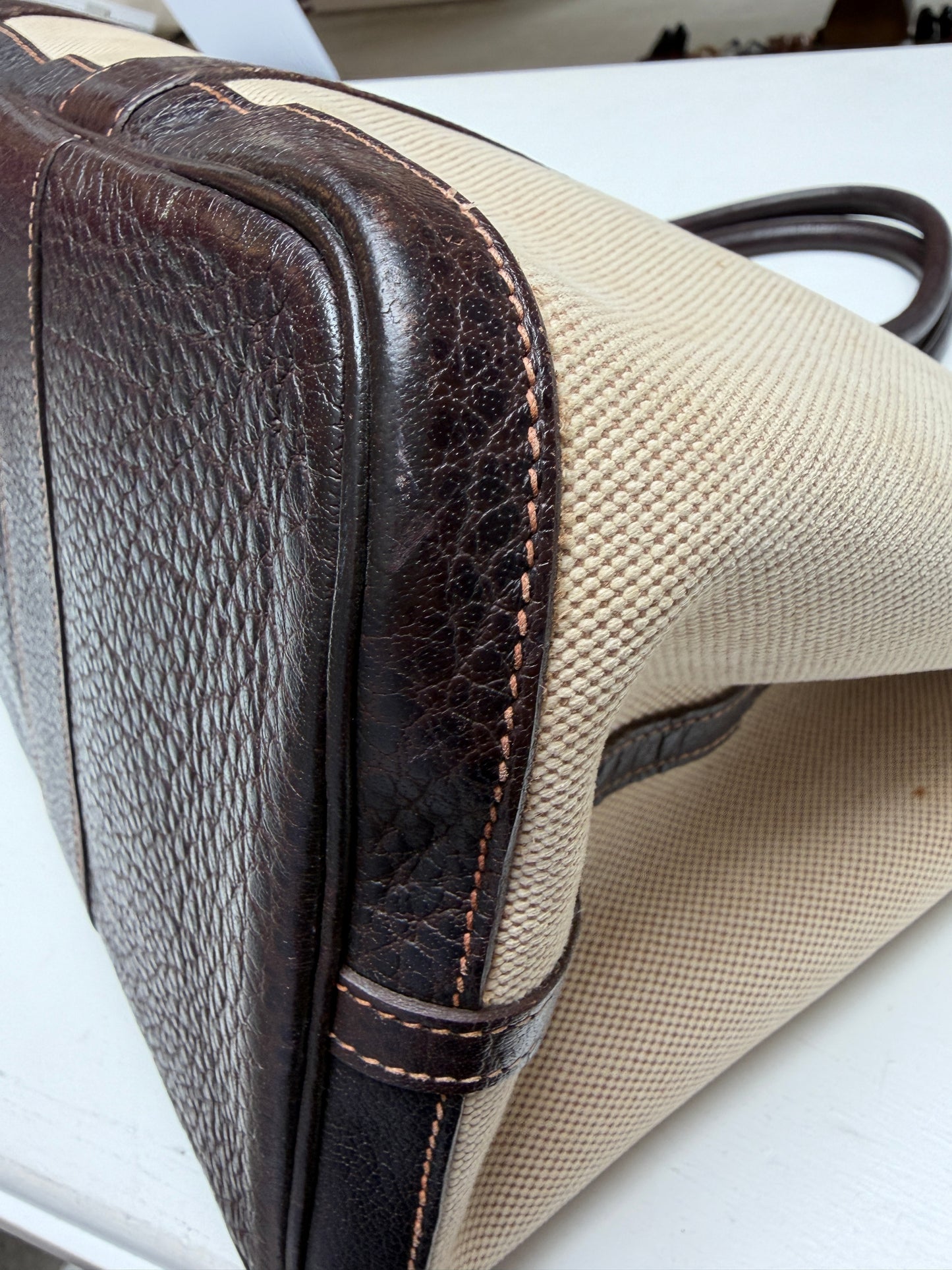 Hermes Garden Party 36 Beige Canvas