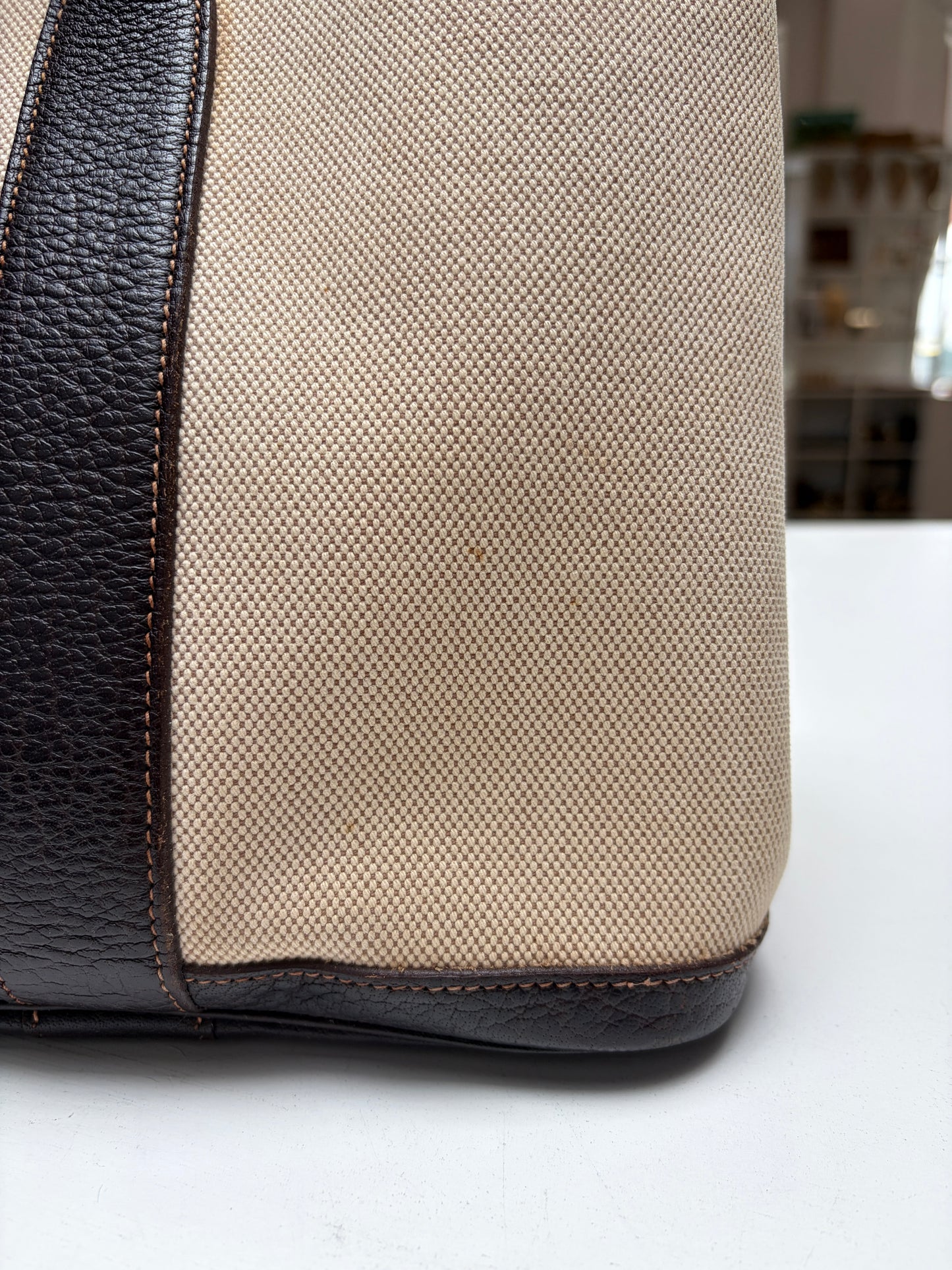 Hermes Garden Party 36 Beige Canvas