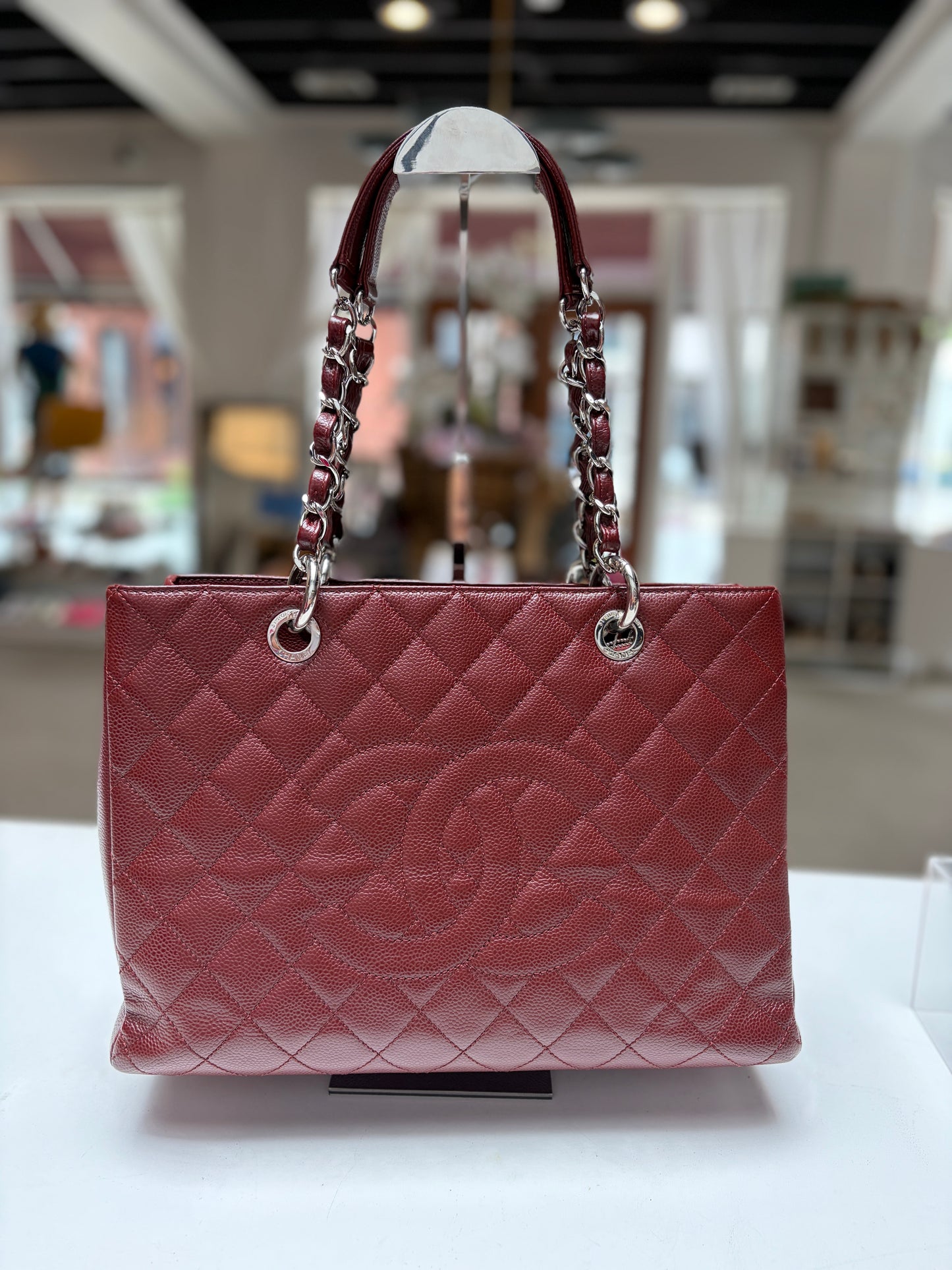 Chanel GST Quilted Caviar Burgundy