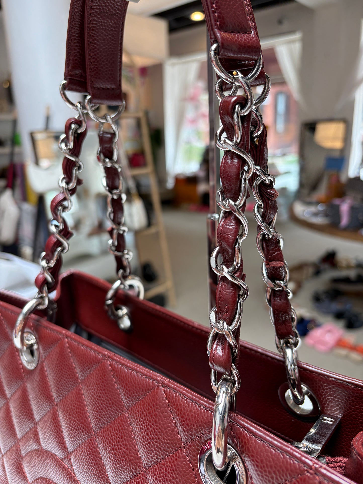 Chanel GST Quilted Caviar Burgundy