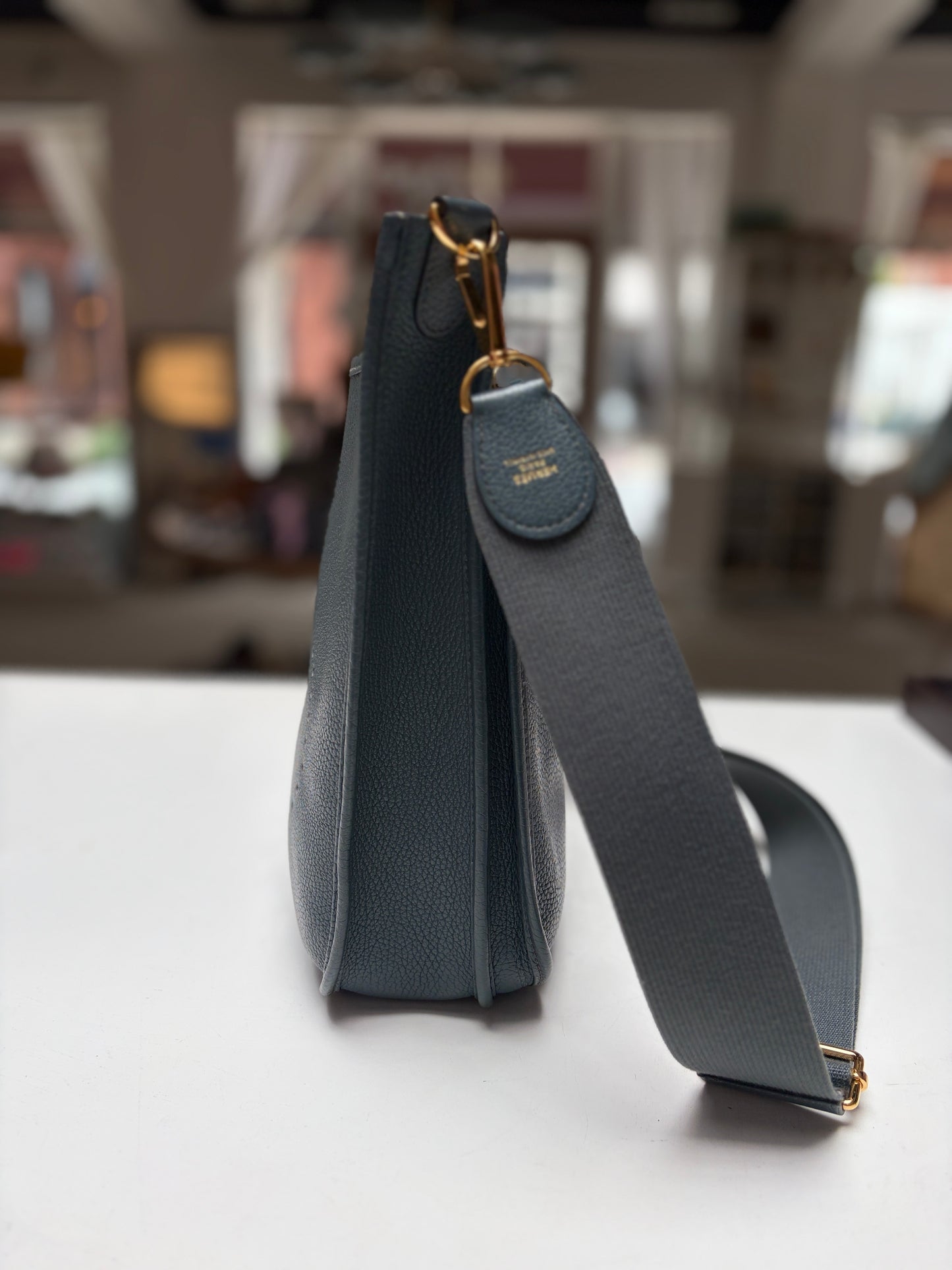 Hermes Evelyne PM Vert Fonce Clemence Gold Hardware