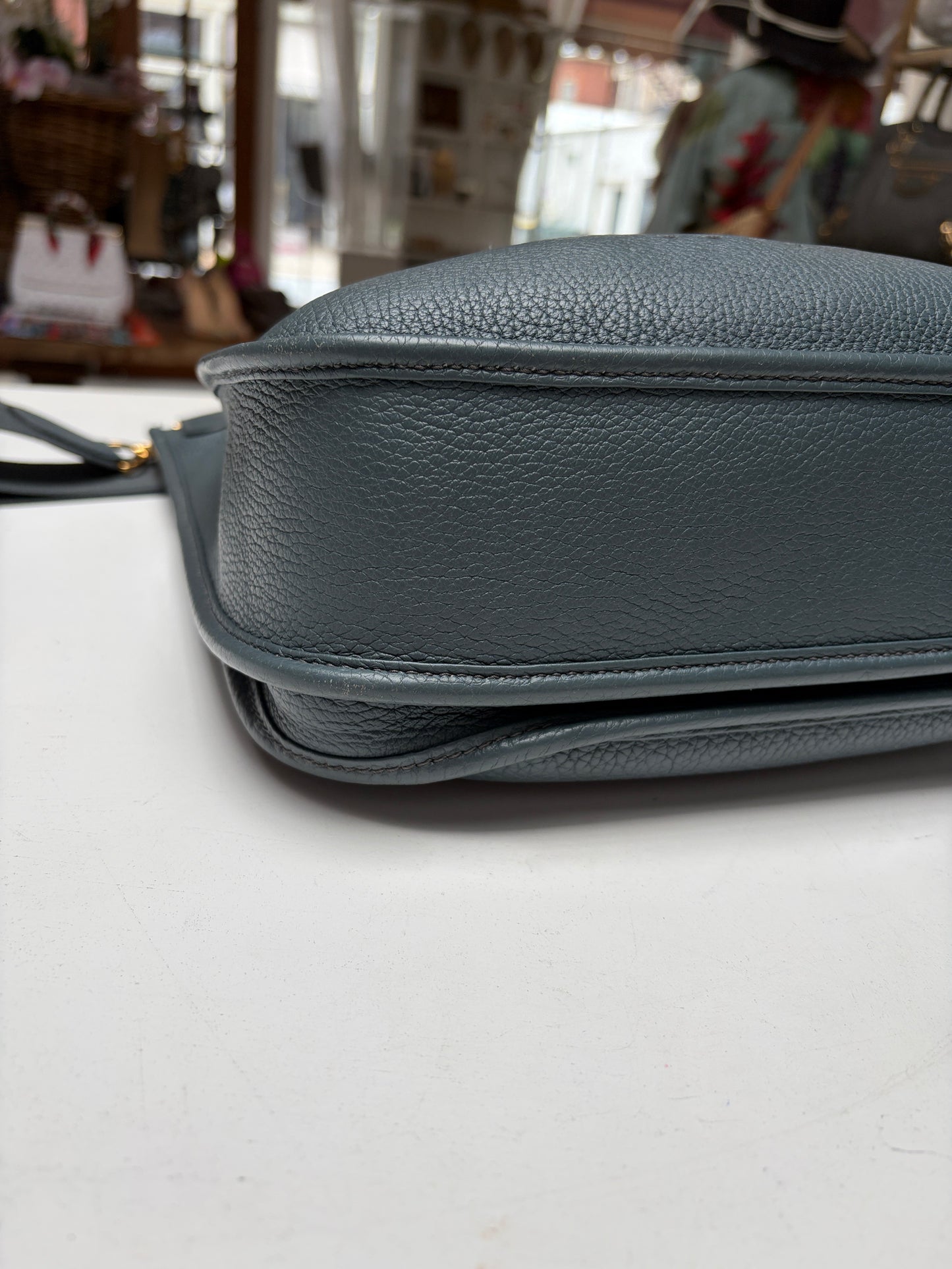 Hermes Evelyne PM Vert Fonce Clemence Gold Hardware