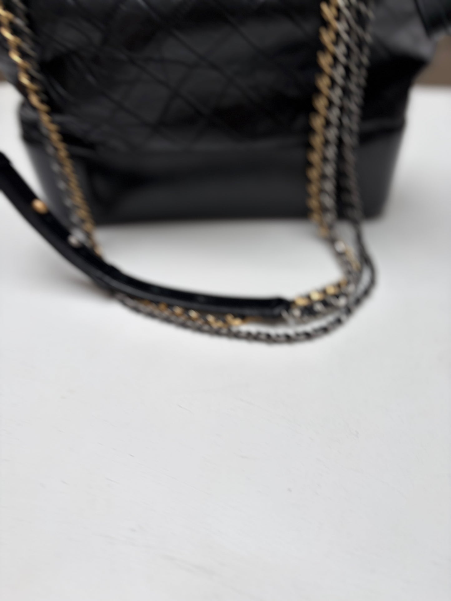 Chanel Large Gabrielle Black Quilted Hobo Calfskin