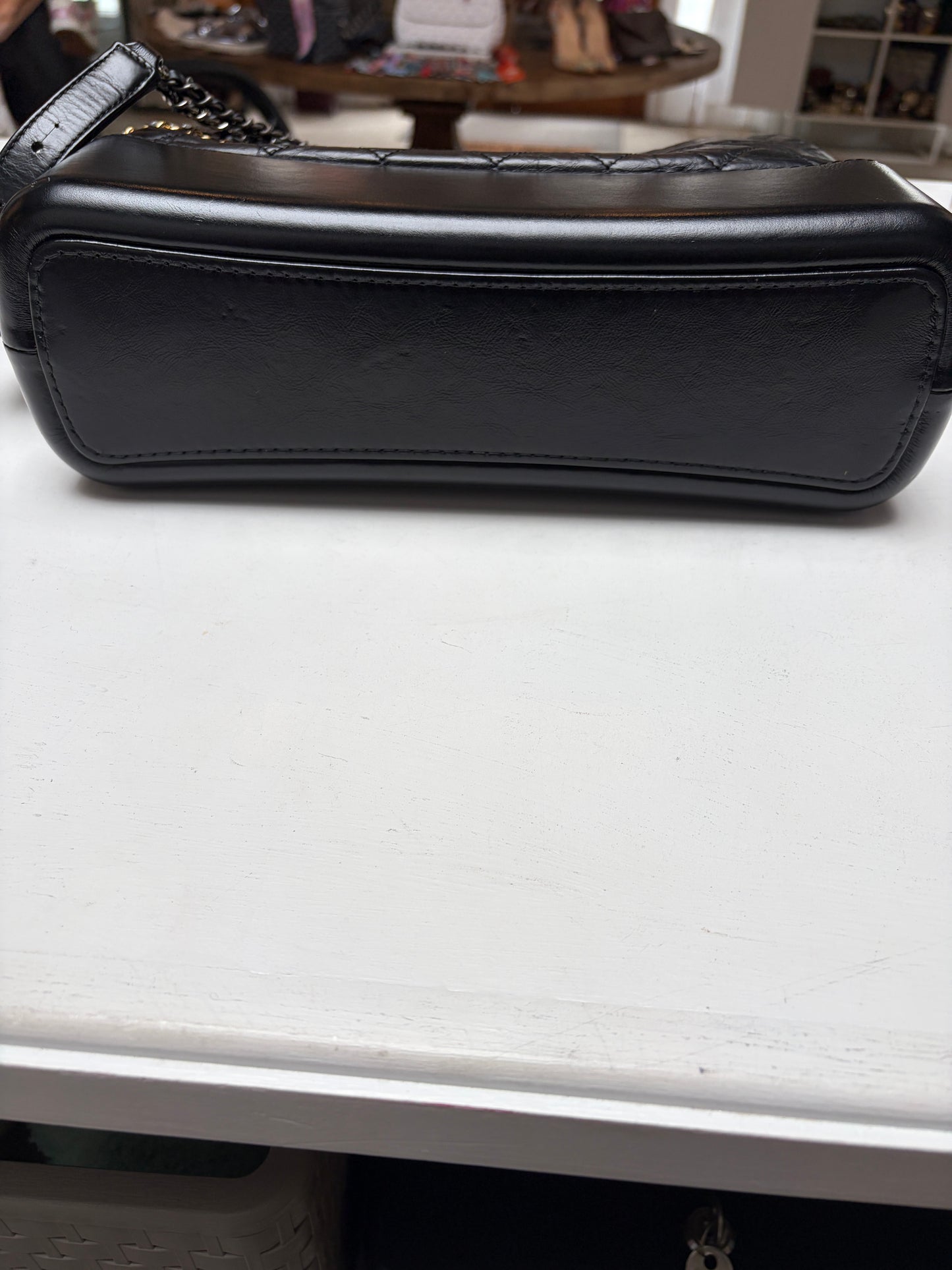 Chanel Large Gabrielle Black Quilted Hobo Calfskin