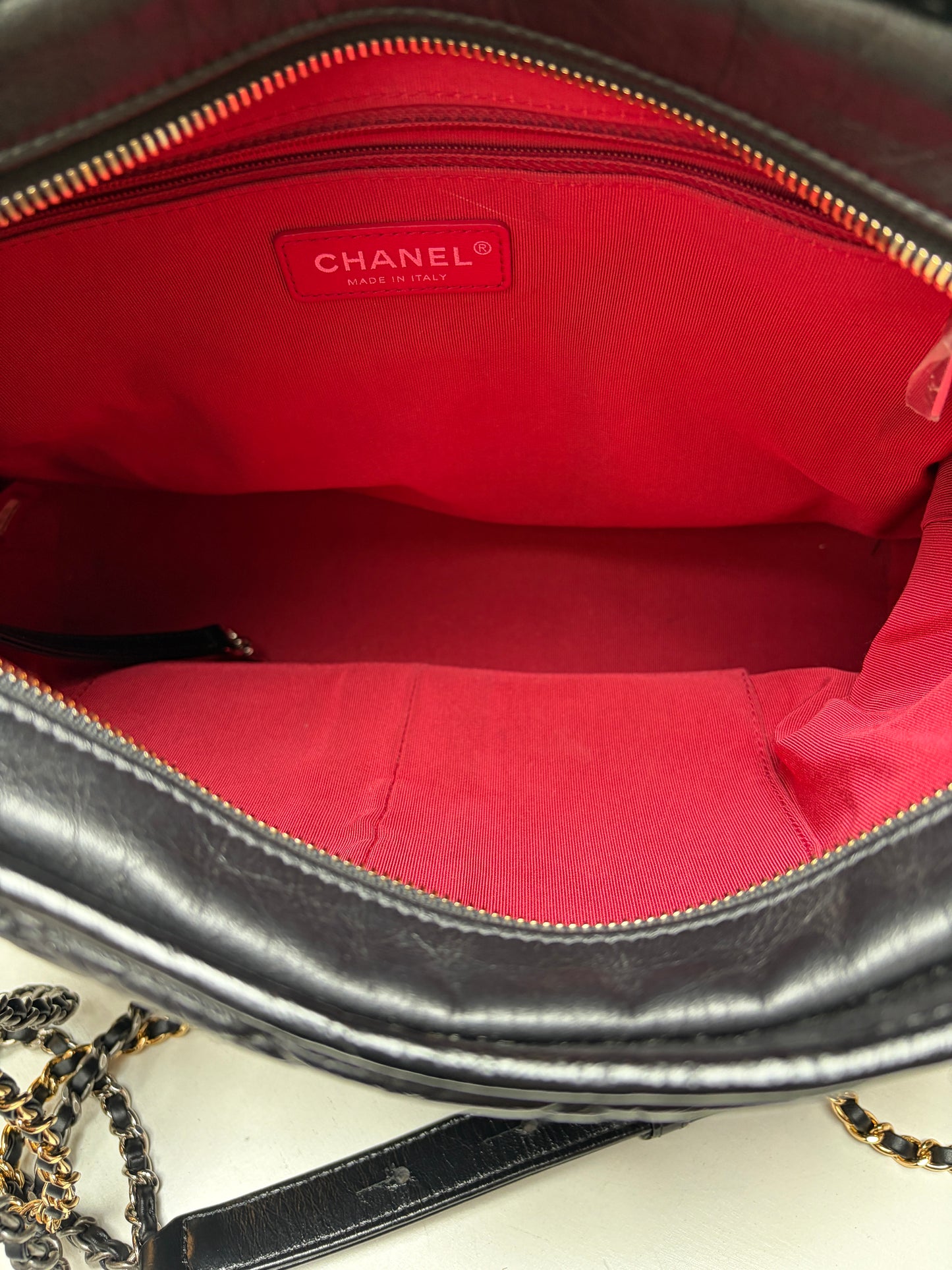 Chanel Large Gabrielle Black Quilted Hobo Calfskin