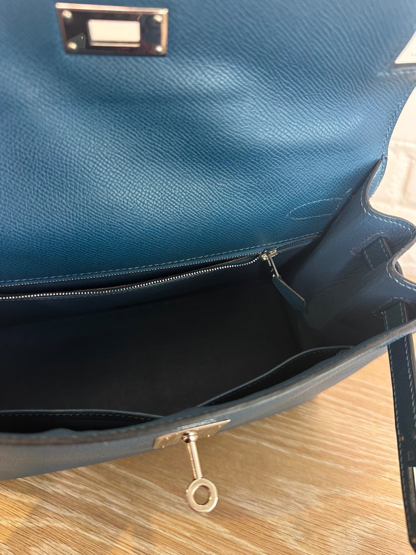 Hermes Kelly 28, Bleu Colvert