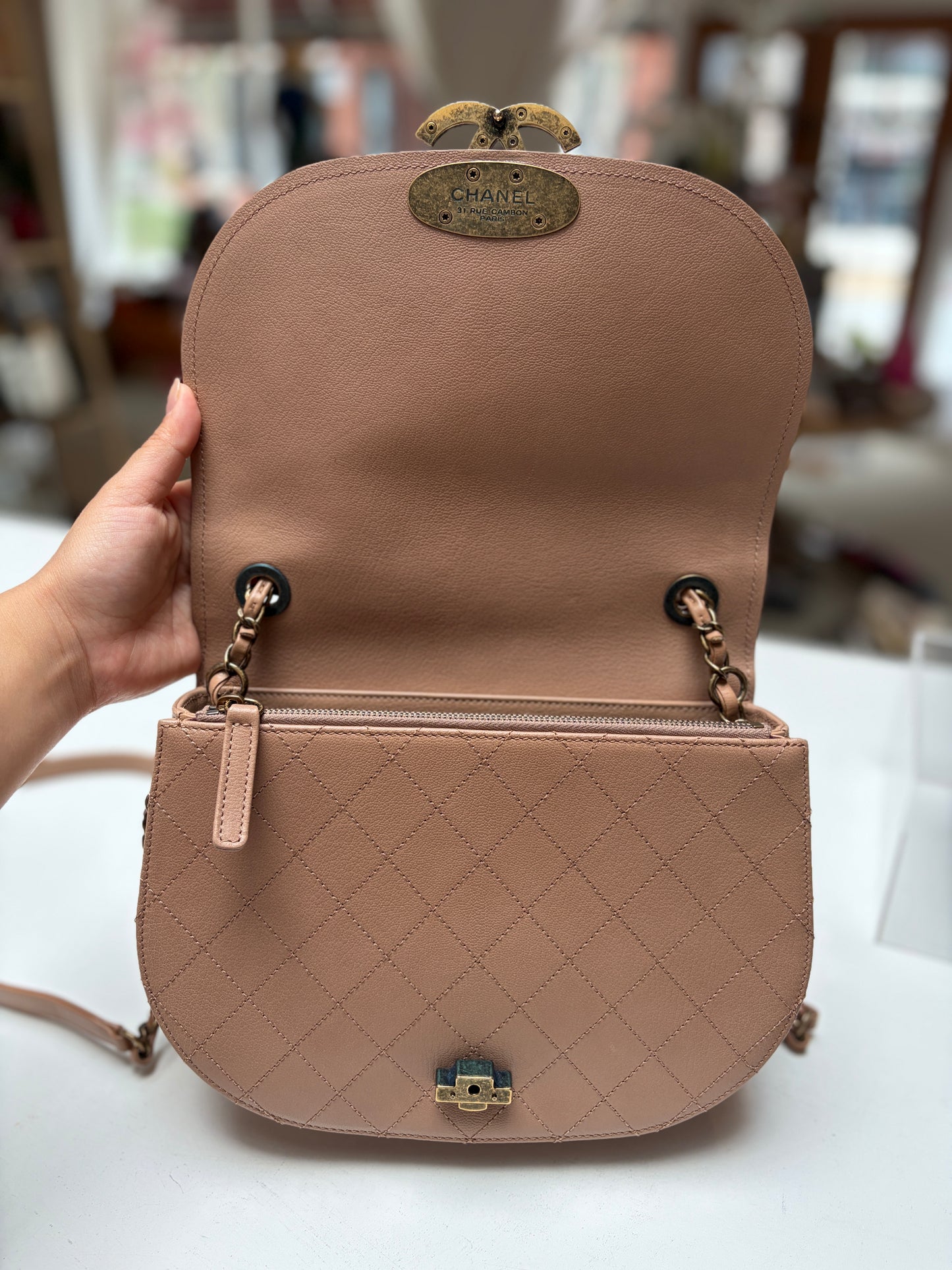 Chanel Neutral Coco Curve Flap