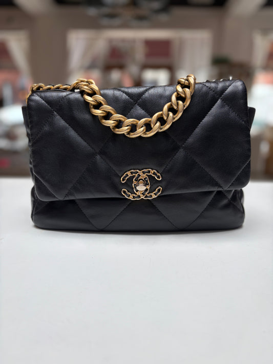 Chanel Black C19 Flap Lambskin