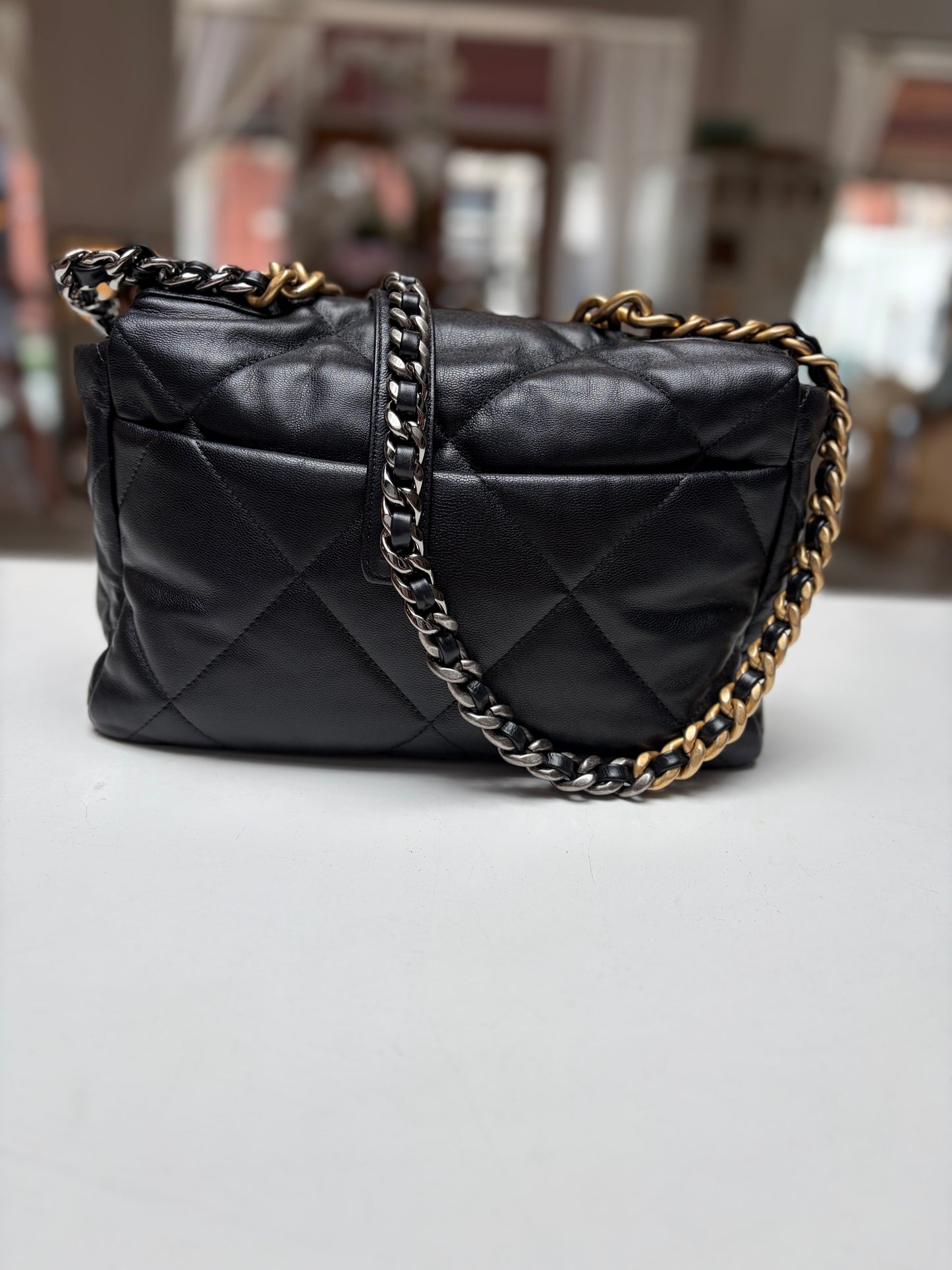 Chanel Black C19 Flap Lambskin