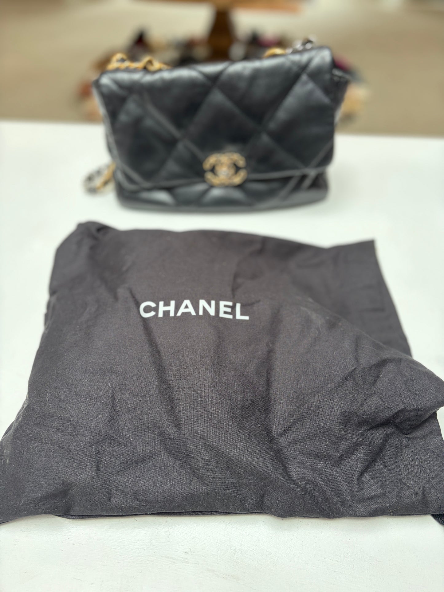 Chanel Black C19 Flap Lambskin