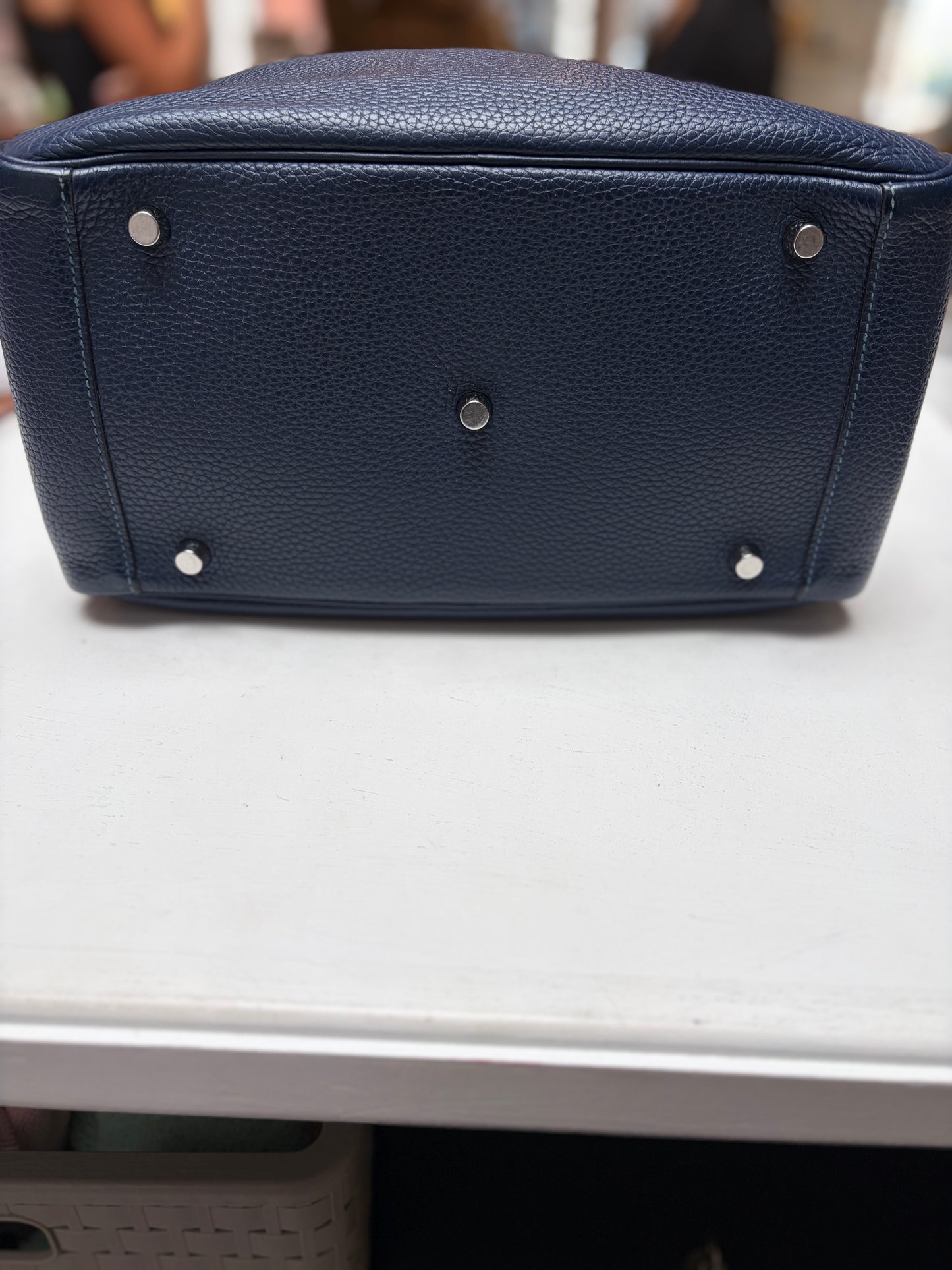 Hermes Lindy 30 Bleu Nuit Verso