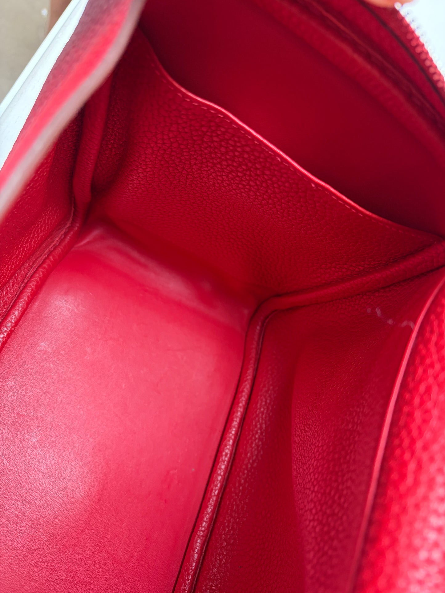 Hermes Lindy 30 Rouge H Clemance Leather Palladium Hardware