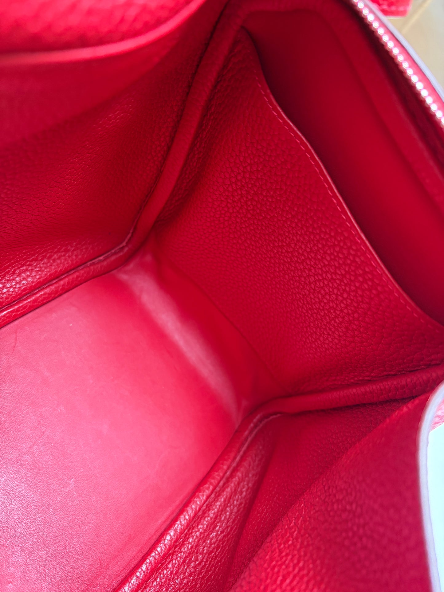 Hermes Lindy 30 Rouge H Clemance Leather Palladium Hardware