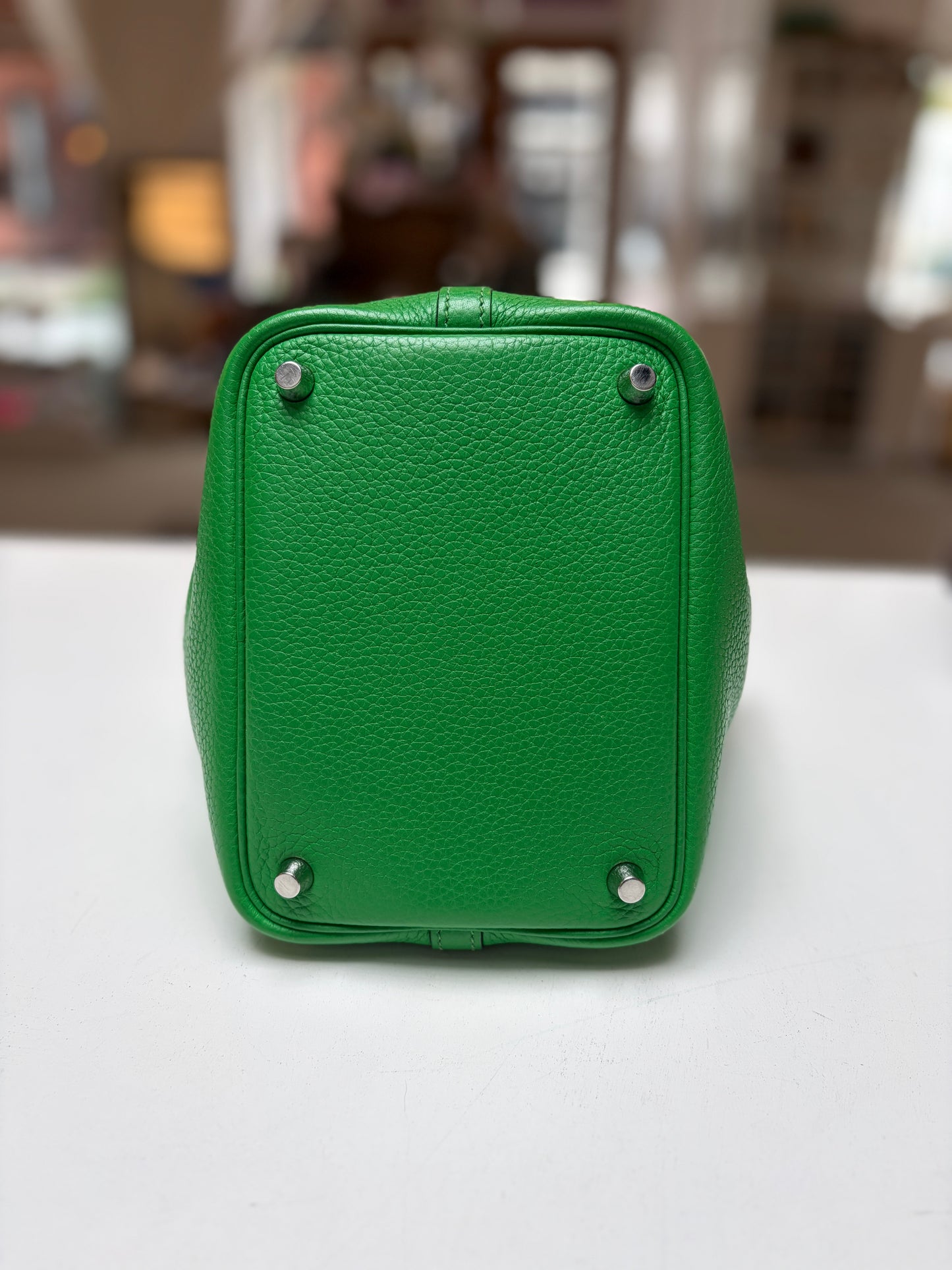 Hermes Green 18 Picotin Bambou