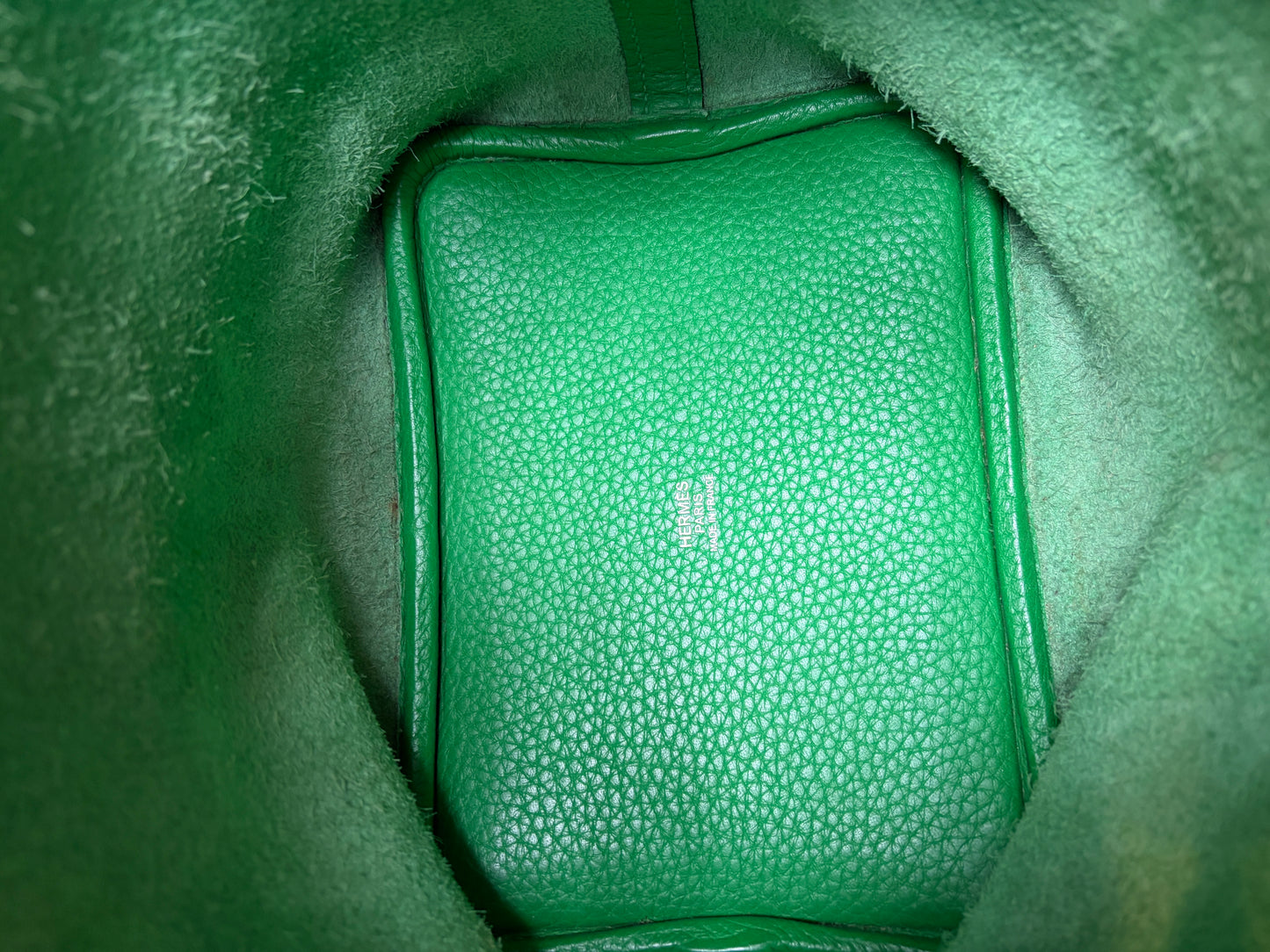 Hermes Green 18 Picotin Bambou