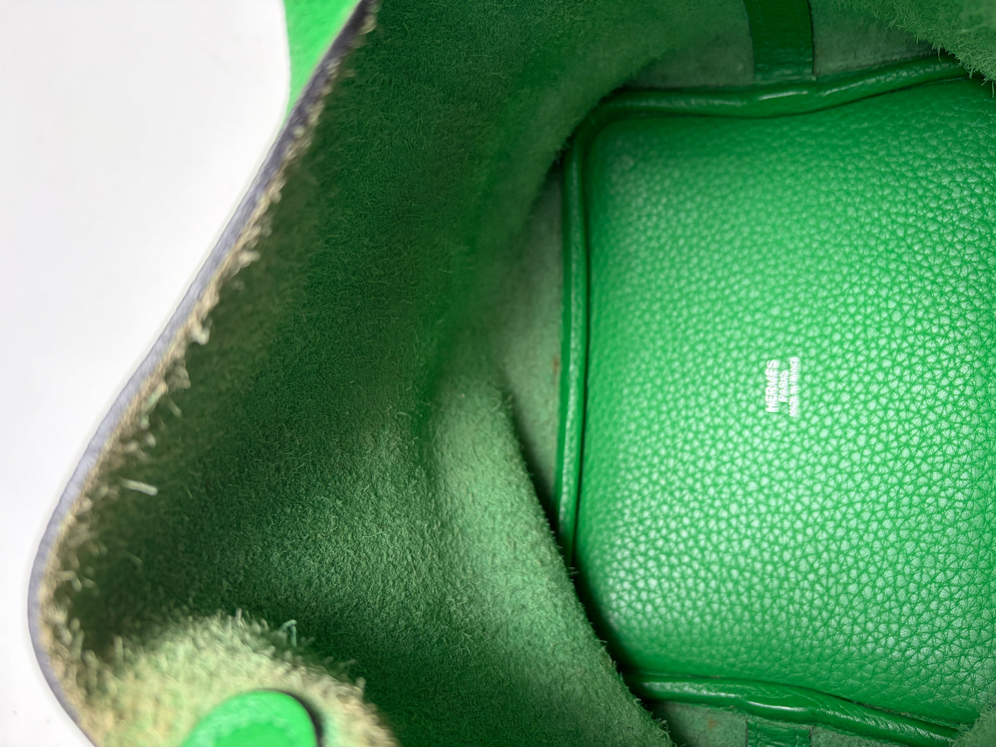 Hermes Green 18 Picotin Bambou