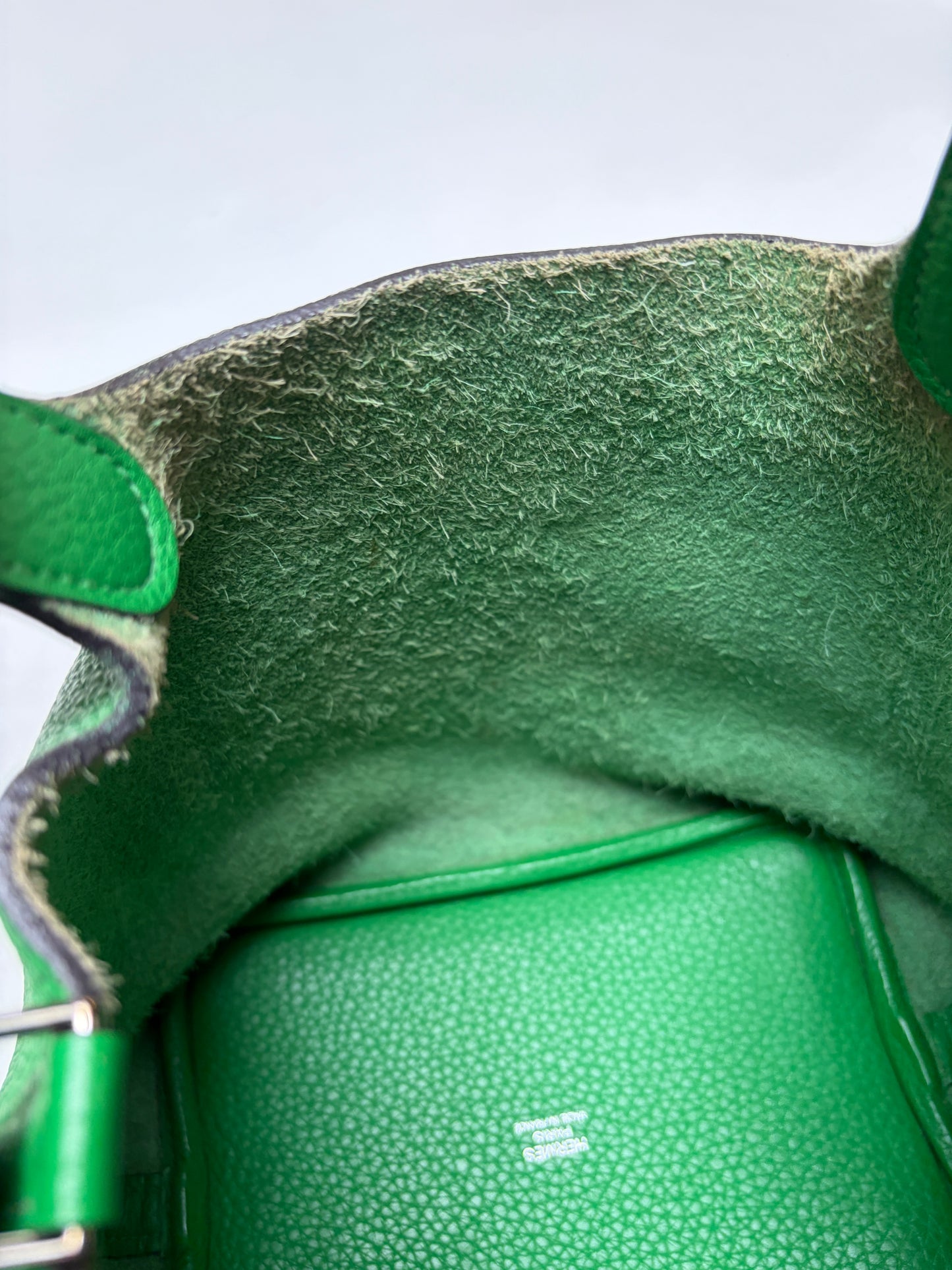 Hermes Green 18 Picotin Bambou
